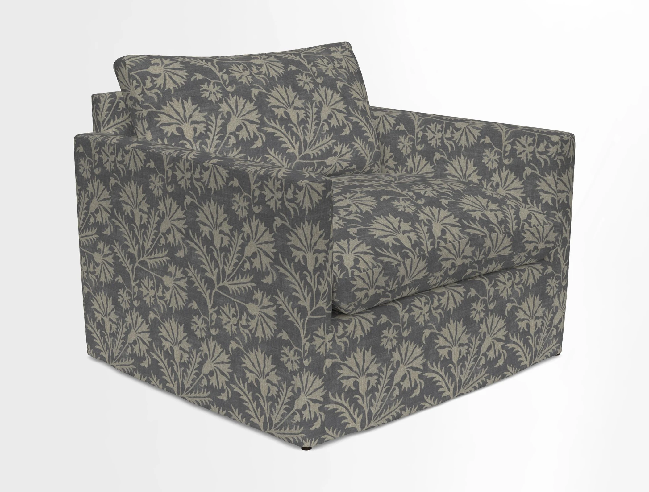 Heyshott Snuggler in Two Tone Plain Biscuit. Loose cover option available