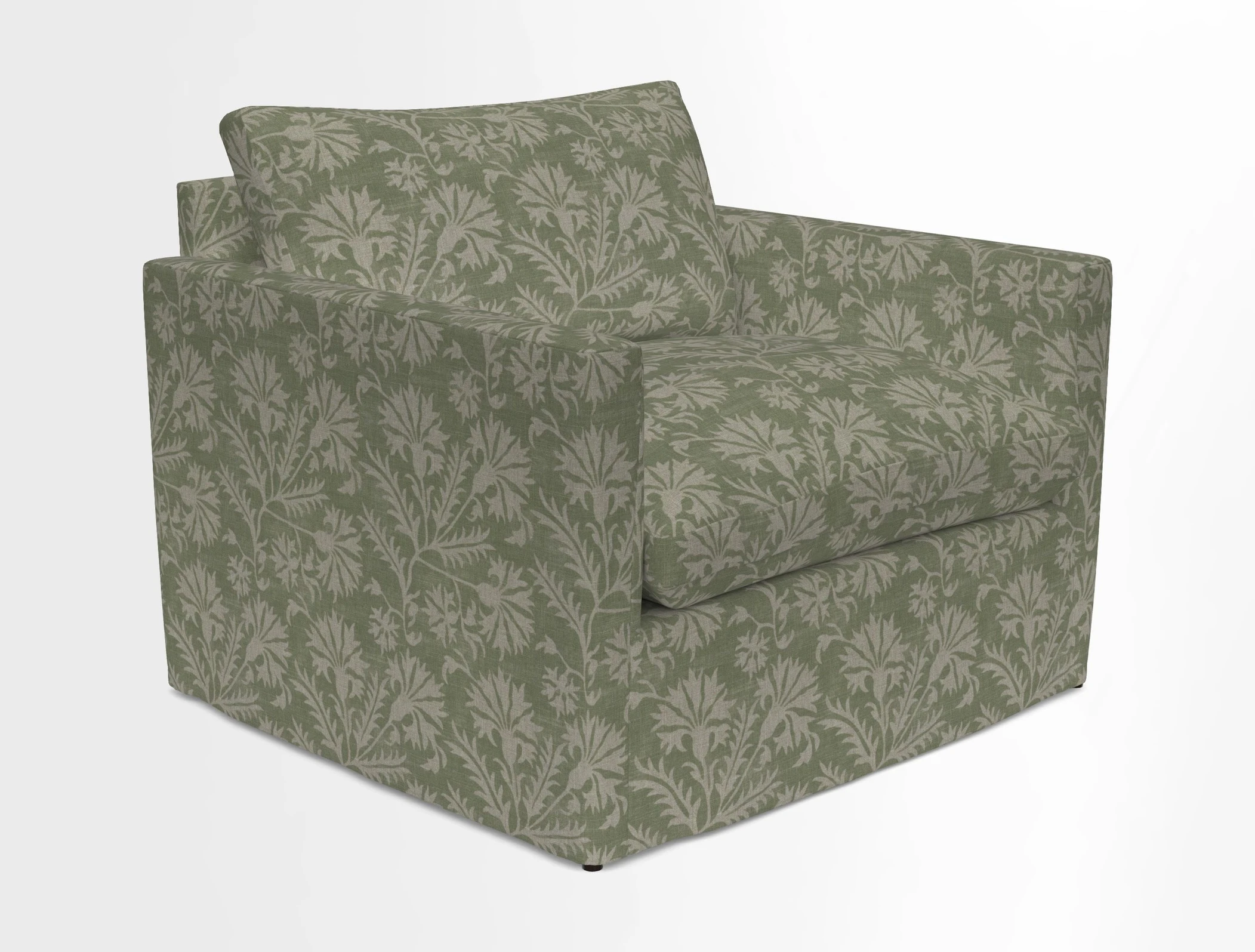 Heyshott Snuggler in Two Tone Plain Biscuit. Loose cover option available