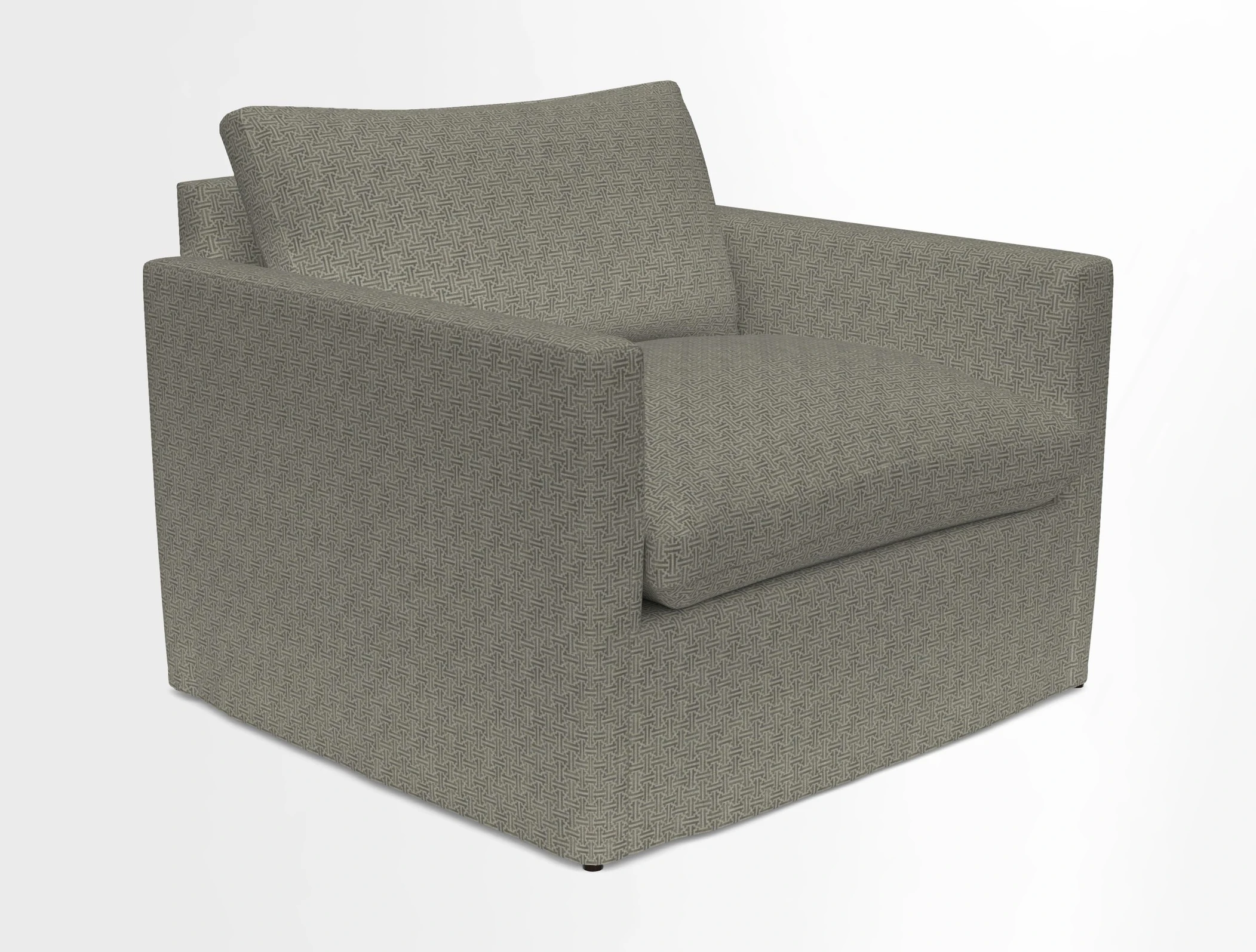 Heyshott Snuggler in Two Tone Plain Biscuit. Loose cover option available