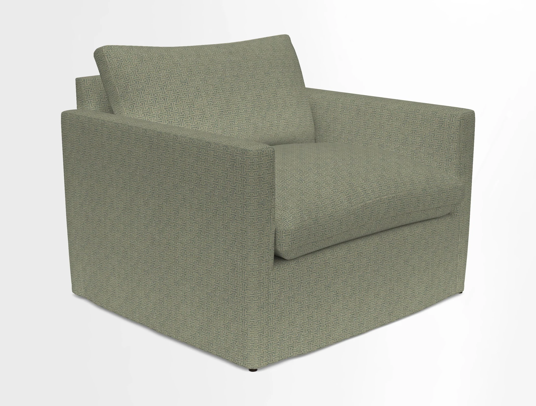 Heyshott Snuggler in Two Tone Plain Biscuit. Loose cover option available