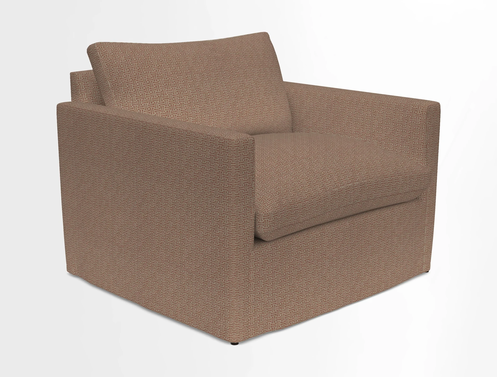 Heyshott Snuggler in Two Tone Plain Biscuit. Loose cover option available
