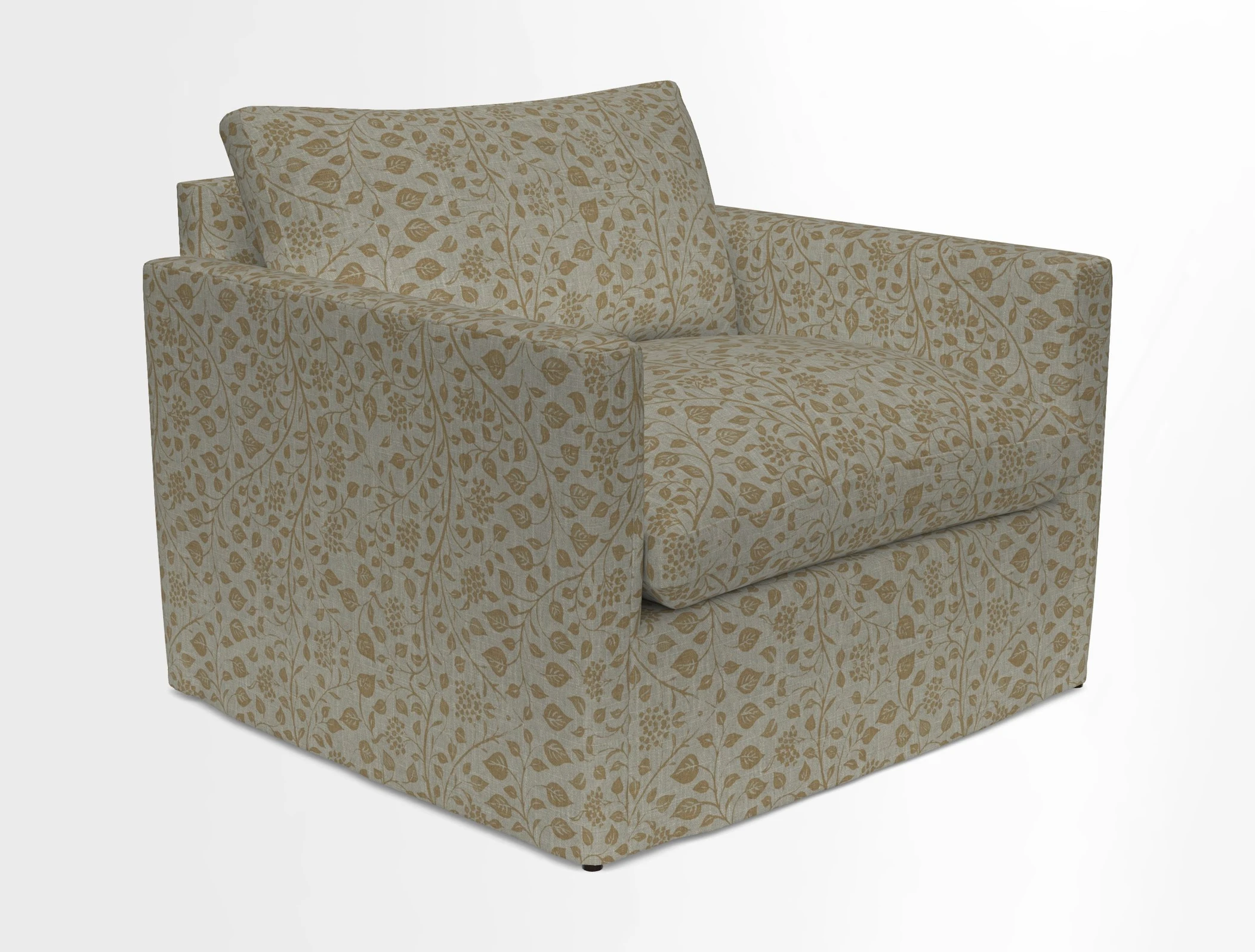 Heyshott Snuggler in Two Tone Plain Biscuit. Loose cover option available