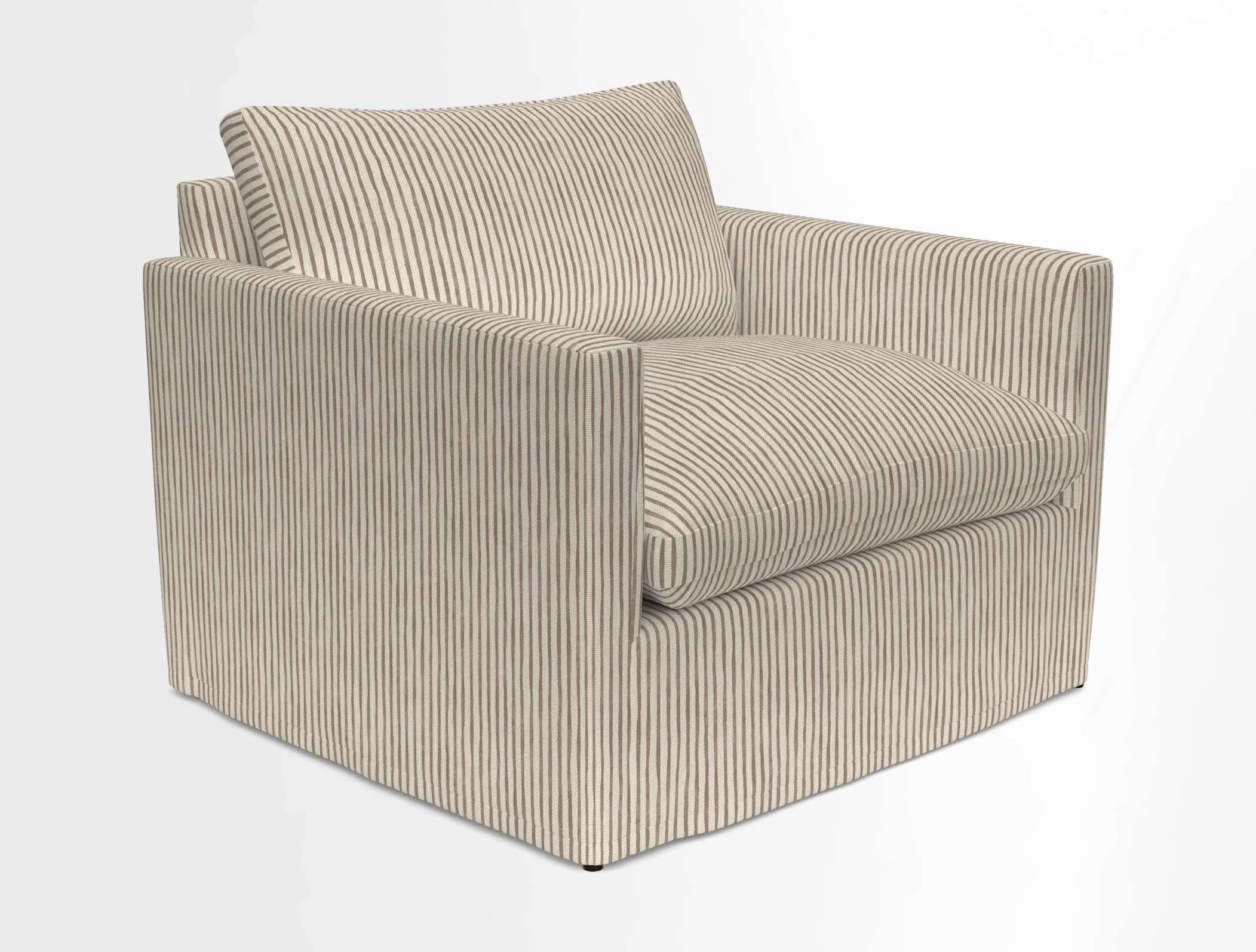 Heyshott Snuggler in Two Tone Plain Biscuit. Loose cover option available