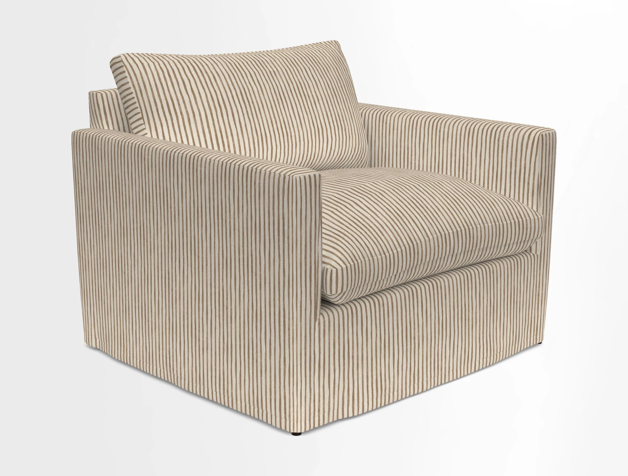 Heyshott Snuggler in Two Tone Plain Biscuit. Loose cover option available