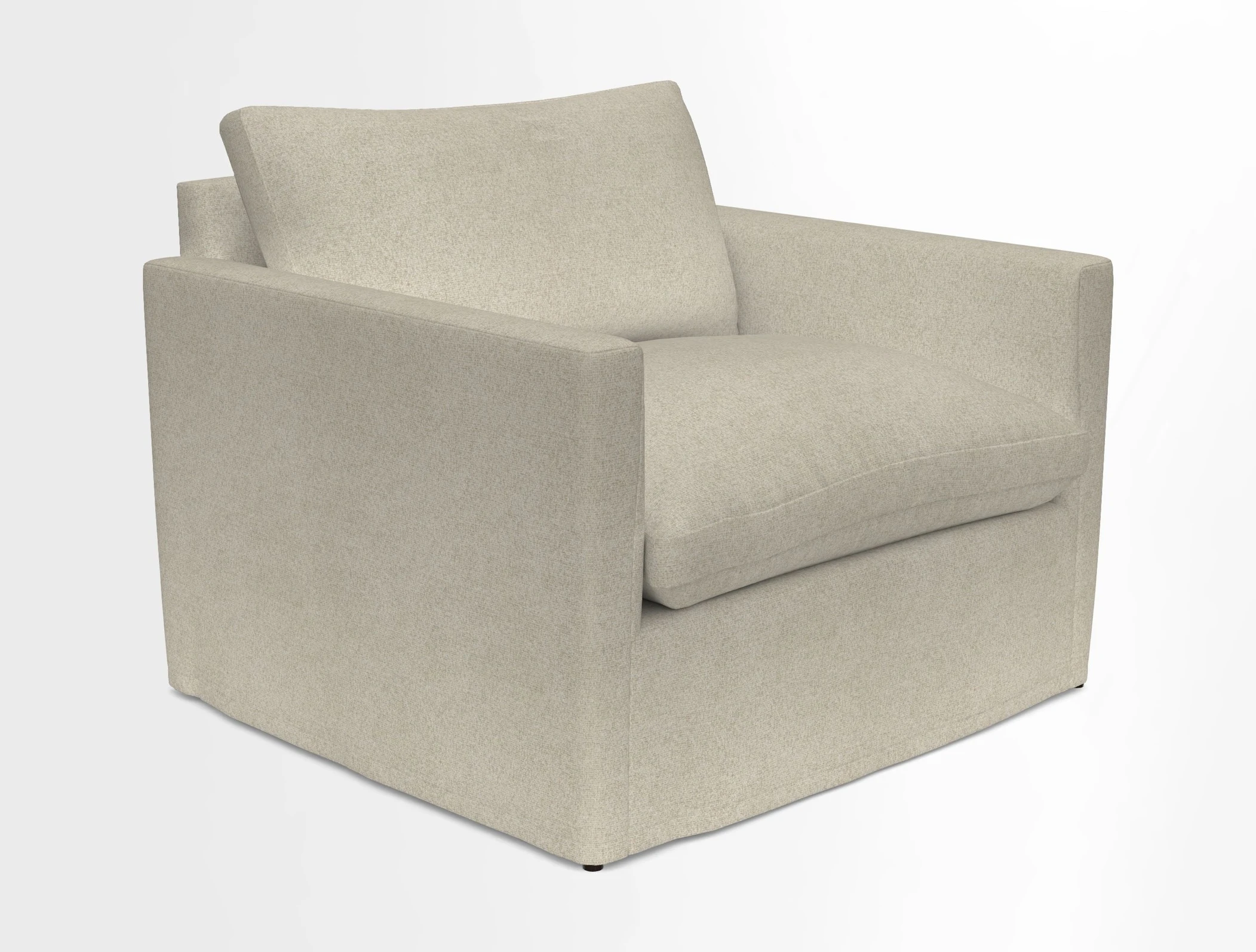 Heyshott Snuggler in Two Tone Plain Biscuit. Loose cover option available