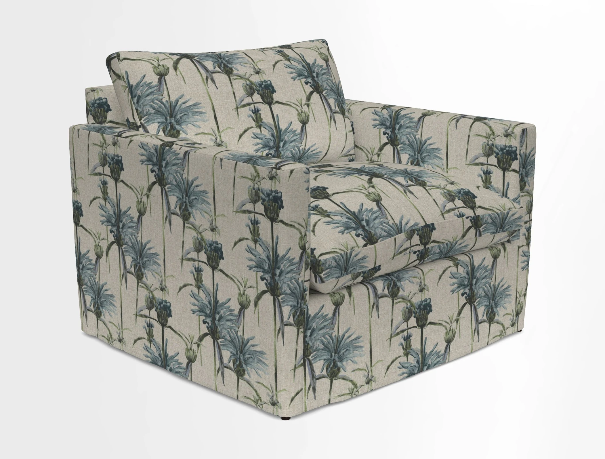 Heyshott Snuggler in Two Tone Plain Biscuit. Loose cover option available