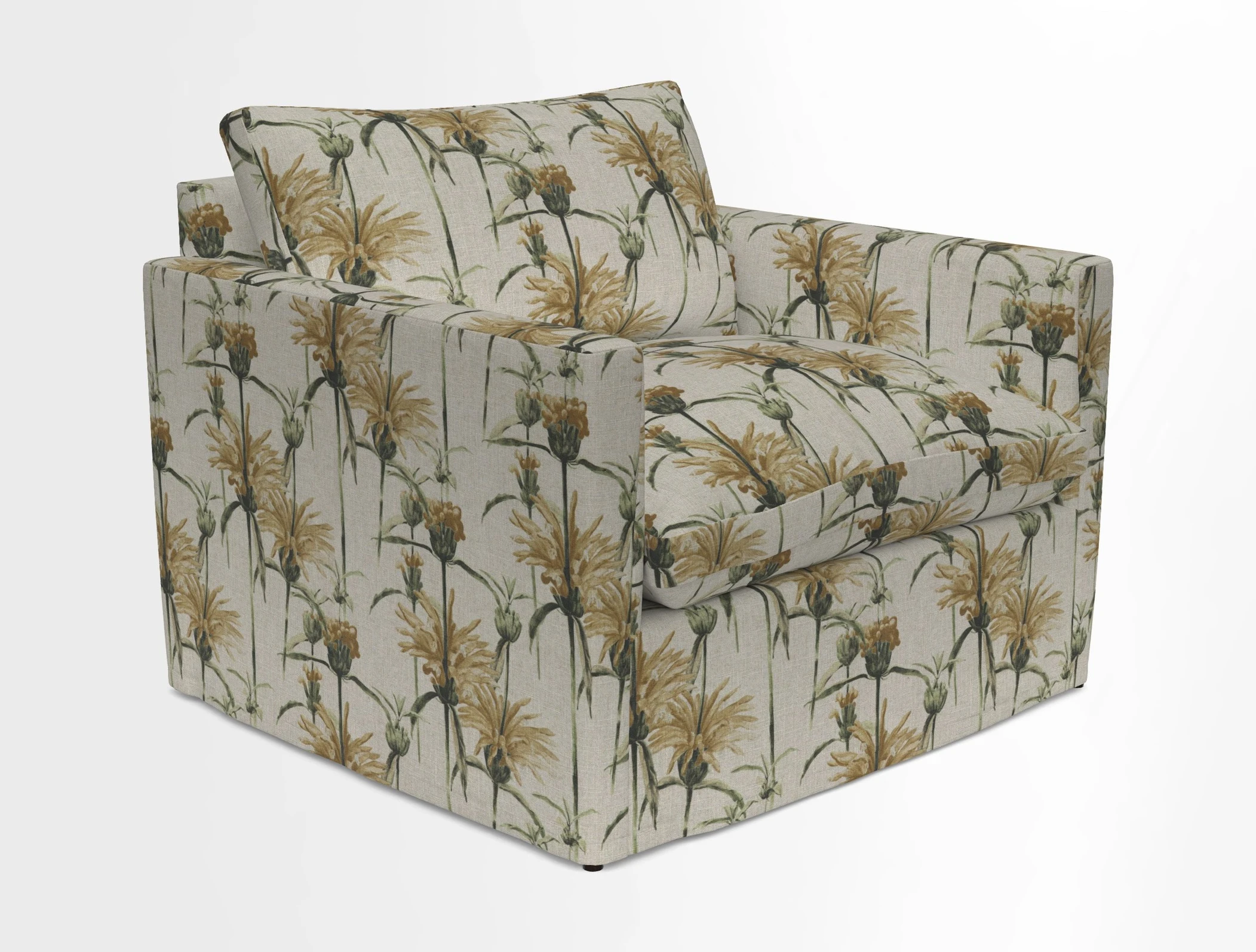 Heyshott Snuggler in Two Tone Plain Biscuit. Loose cover option available
