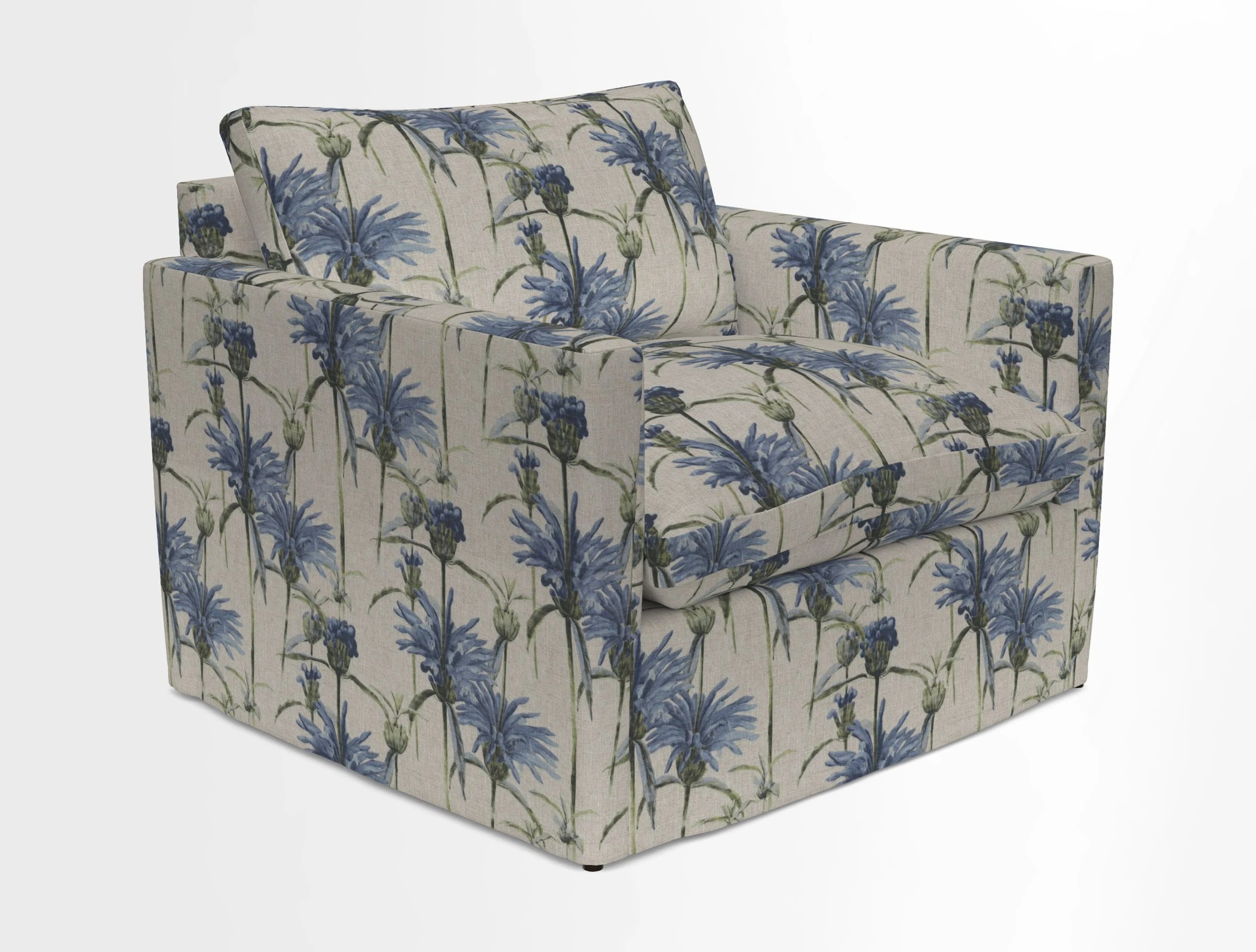 Heyshott Snuggler in Two Tone Plain Biscuit. Loose cover option available