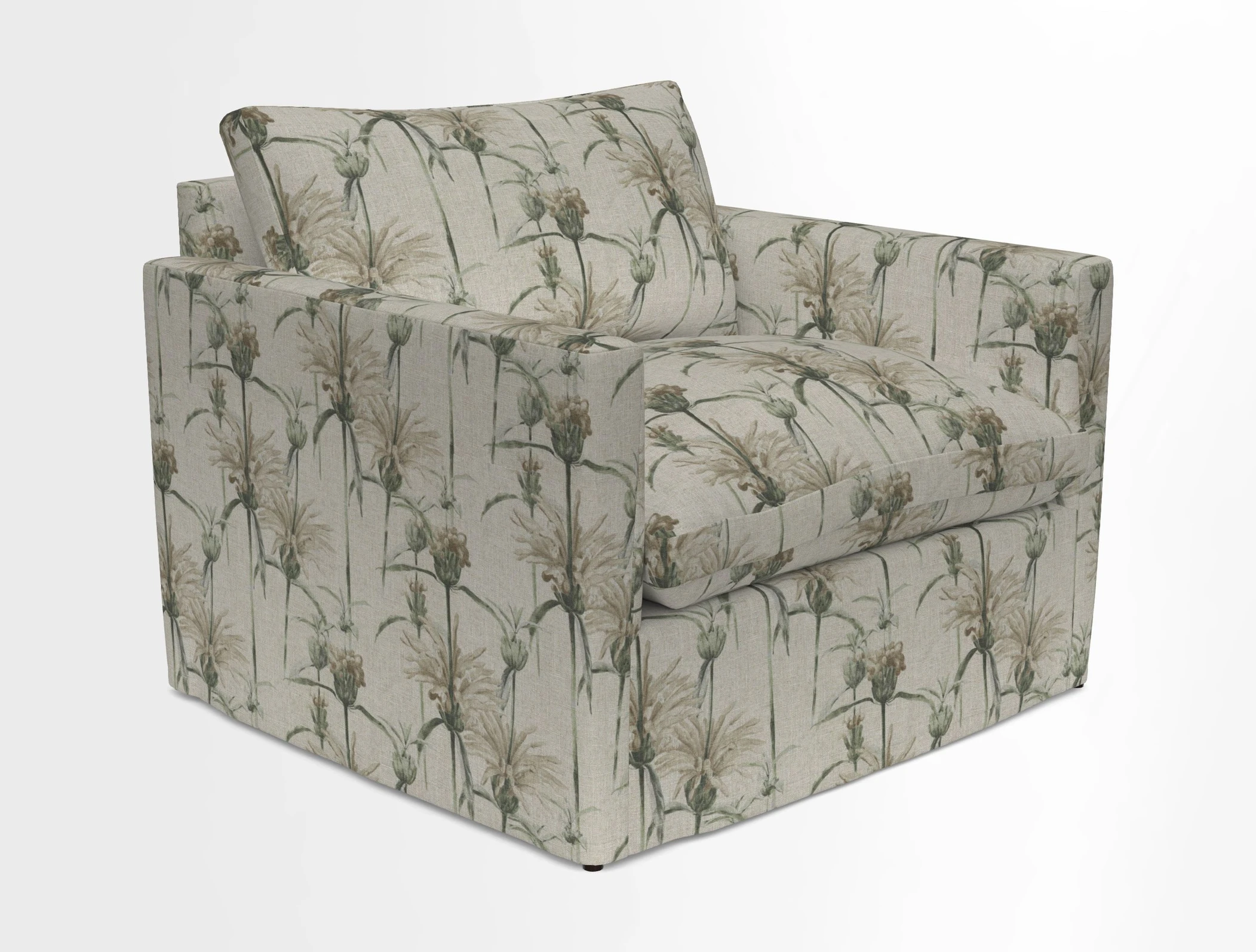 Heyshott Snuggler in Two Tone Plain Biscuit. Loose cover option available