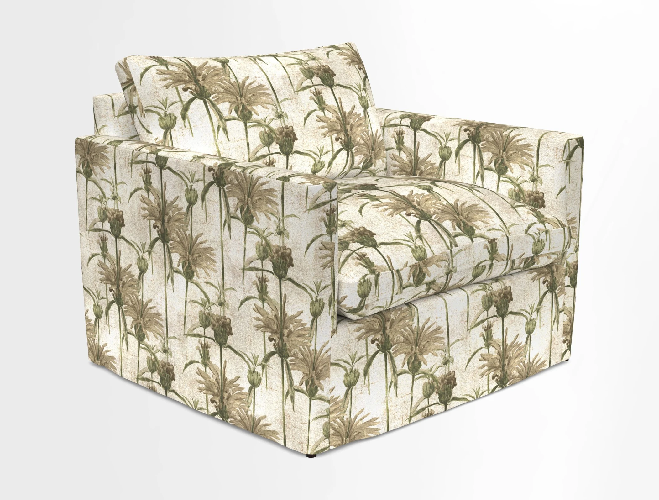 Heyshott Snuggler in Two Tone Plain Biscuit. Loose cover option available
