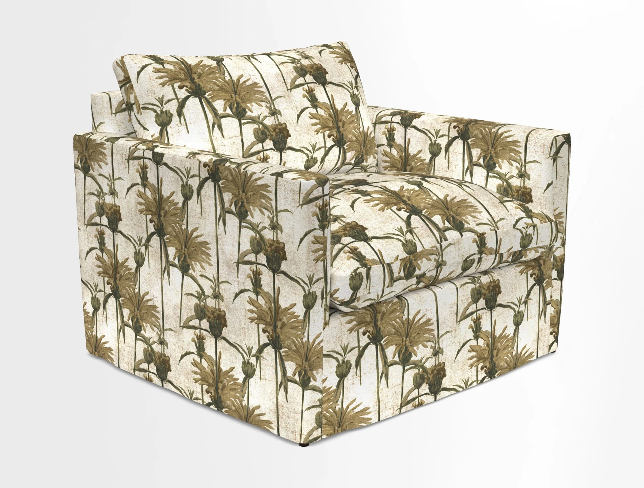 Heyshott Snuggler in Two Tone Plain Biscuit. Loose cover option available