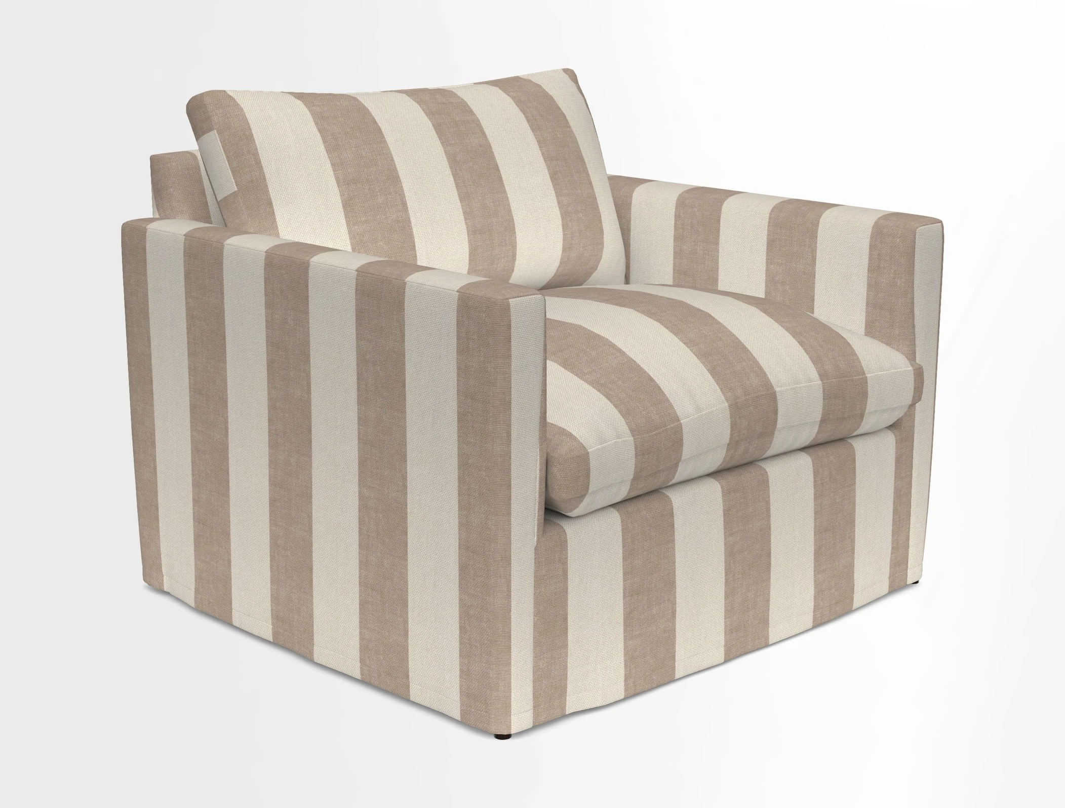 Heyshott Snuggler in Two Tone Plain Biscuit. Loose cover option available