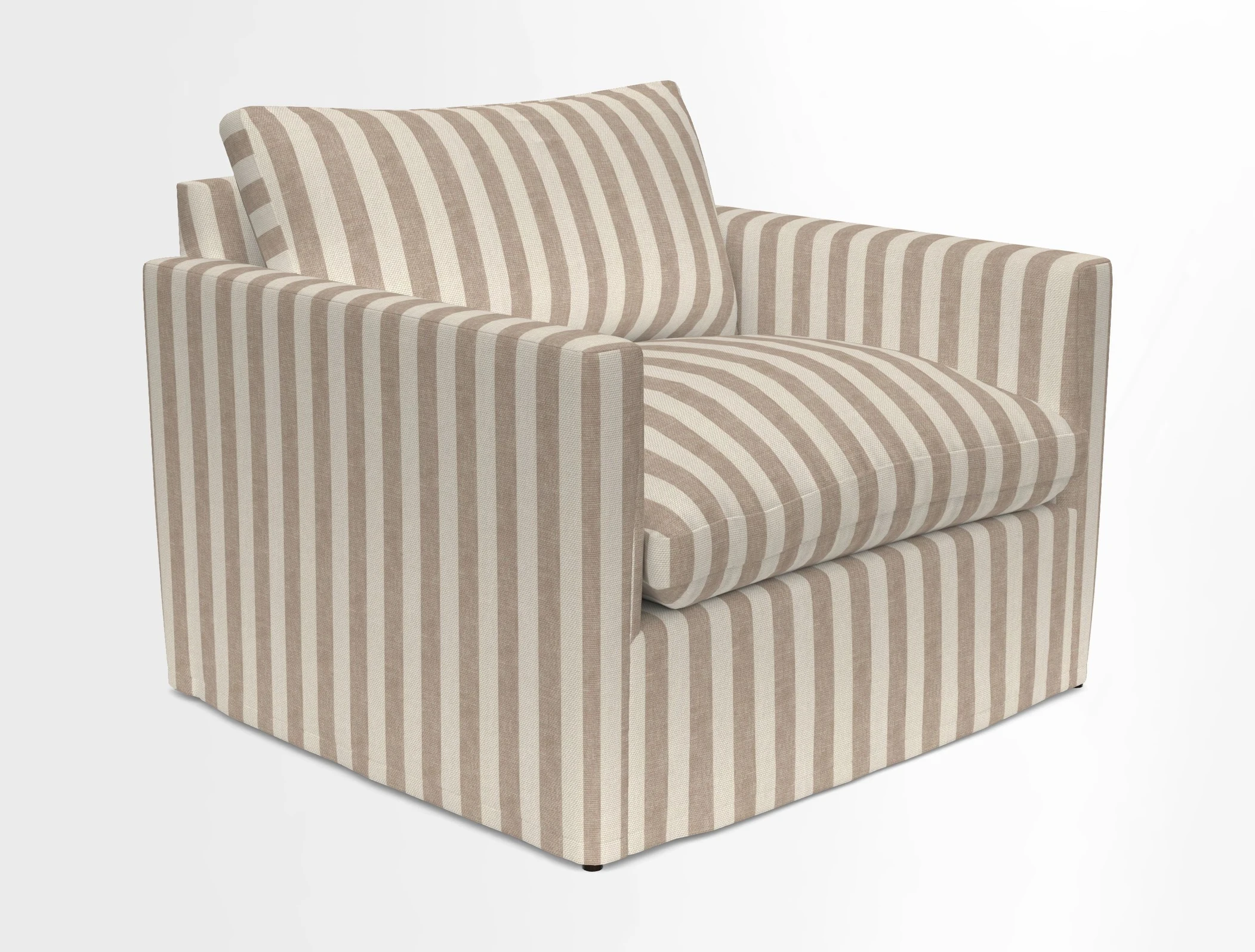 Heyshott Snuggler in Two Tone Plain Biscuit. Loose cover option available