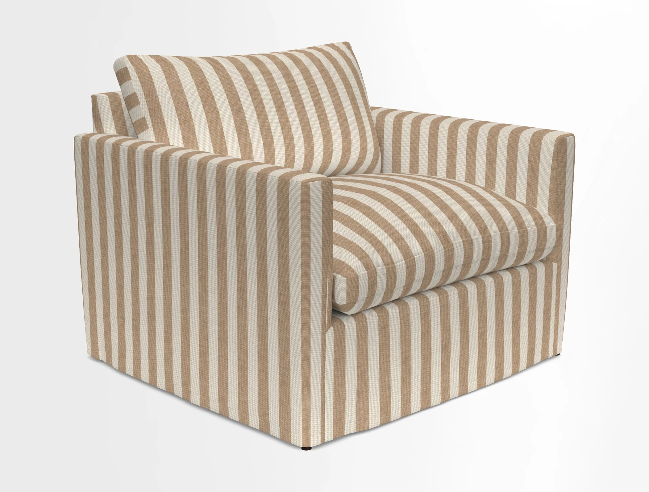 Heyshott Snuggler in Two Tone Plain Biscuit. Loose cover option available