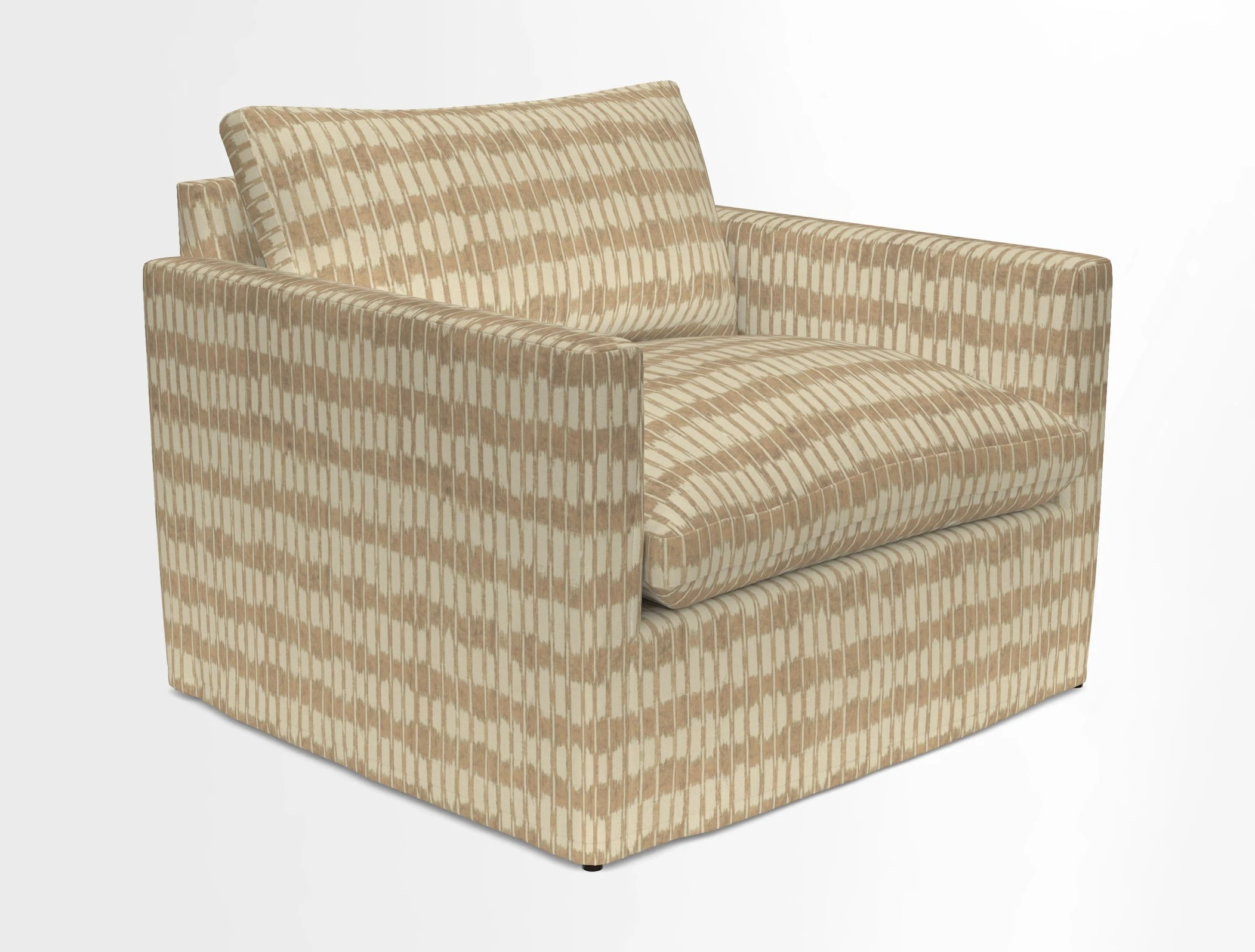 Heyshott Snuggler in Two Tone Plain Biscuit. Loose cover option available
