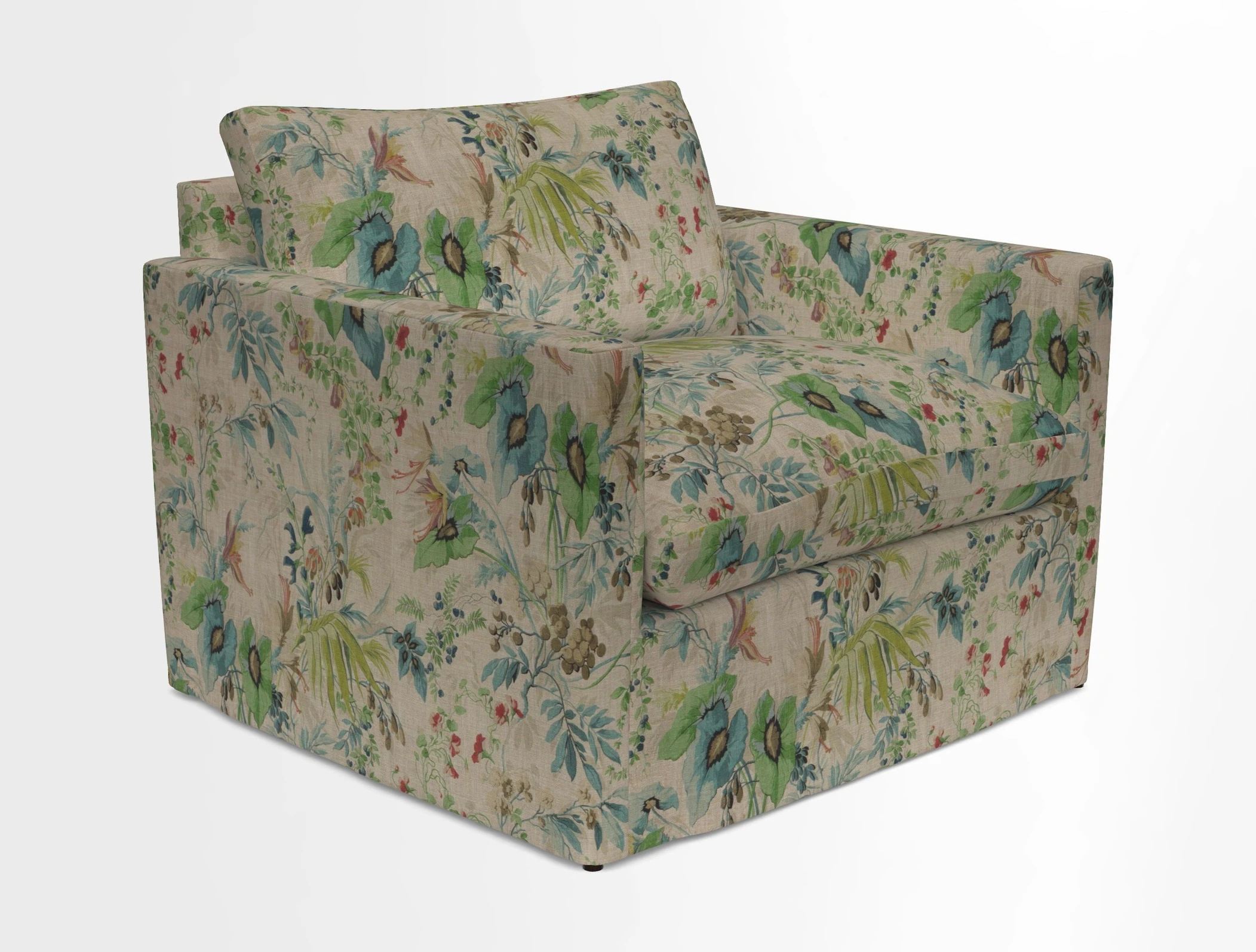 Heyshott Snuggler in Two Tone Plain Biscuit. Loose cover option available