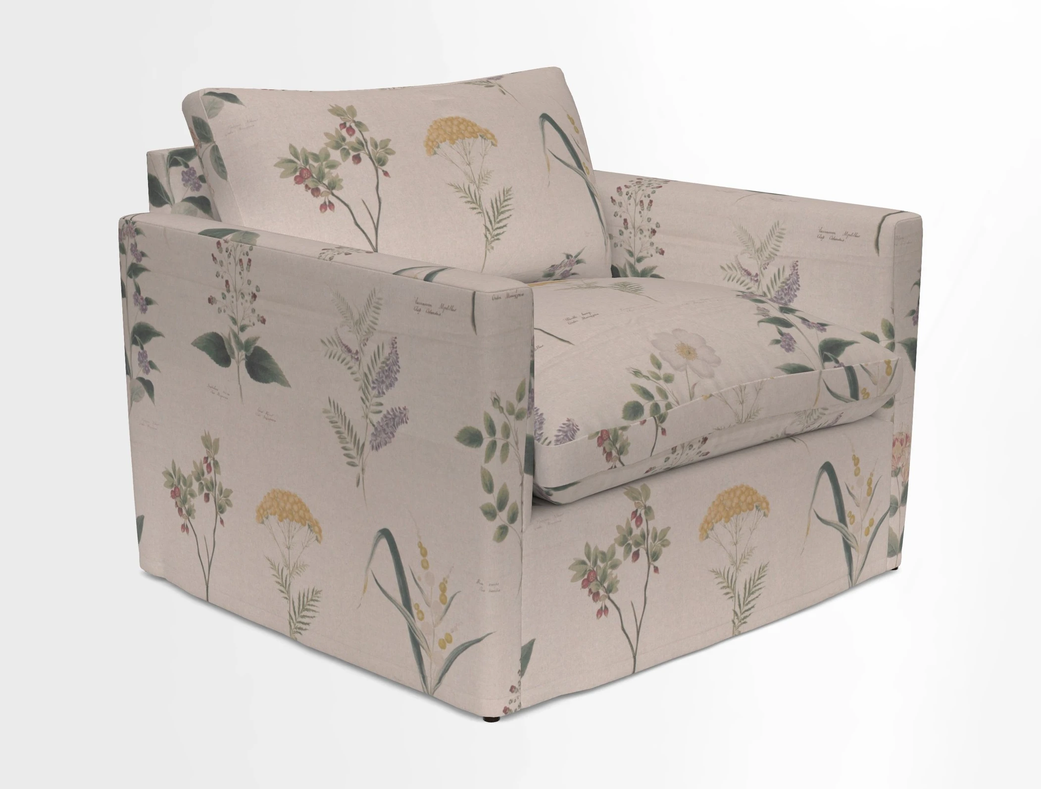 Heyshott Snuggler in Two Tone Plain Biscuit. Loose cover option available