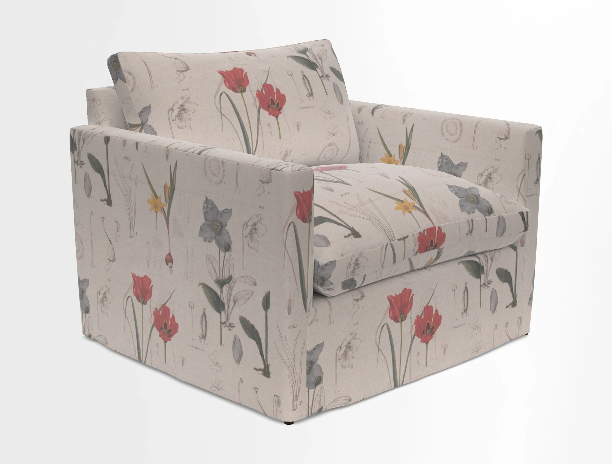 Heyshott Snuggler in Two Tone Plain Biscuit. Loose cover option available