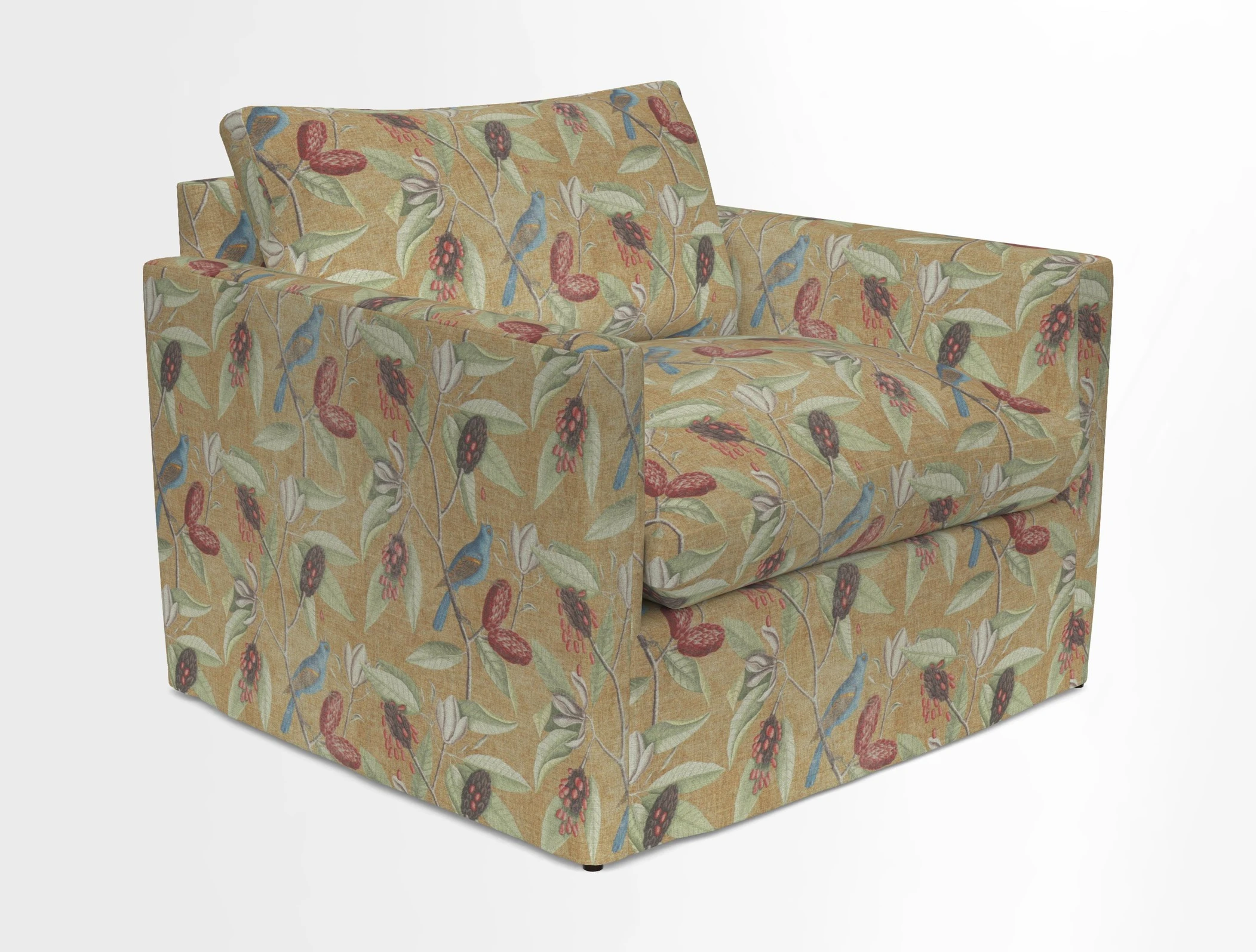 Heyshott Snuggler in Two Tone Plain Biscuit. Loose cover option available