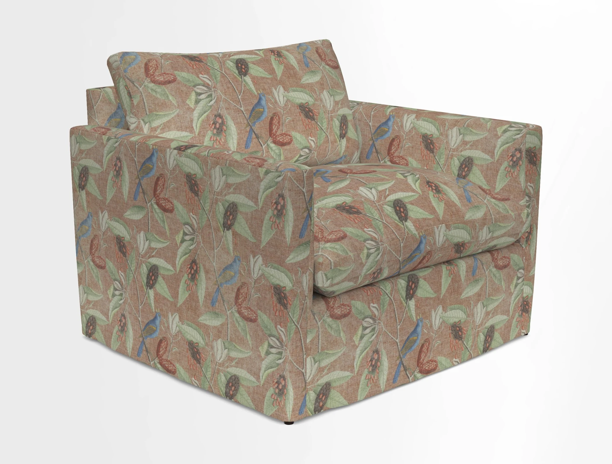 Heyshott Snuggler in Two Tone Plain Biscuit. Loose cover option available
