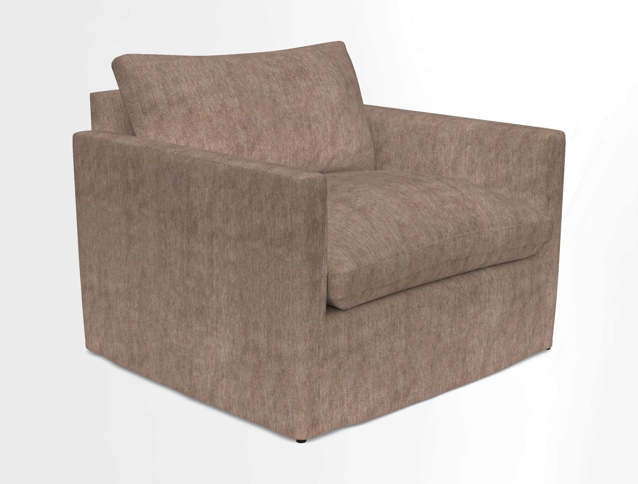 Heyshott Snuggler in Two Tone Plain Biscuit. Loose cover option available