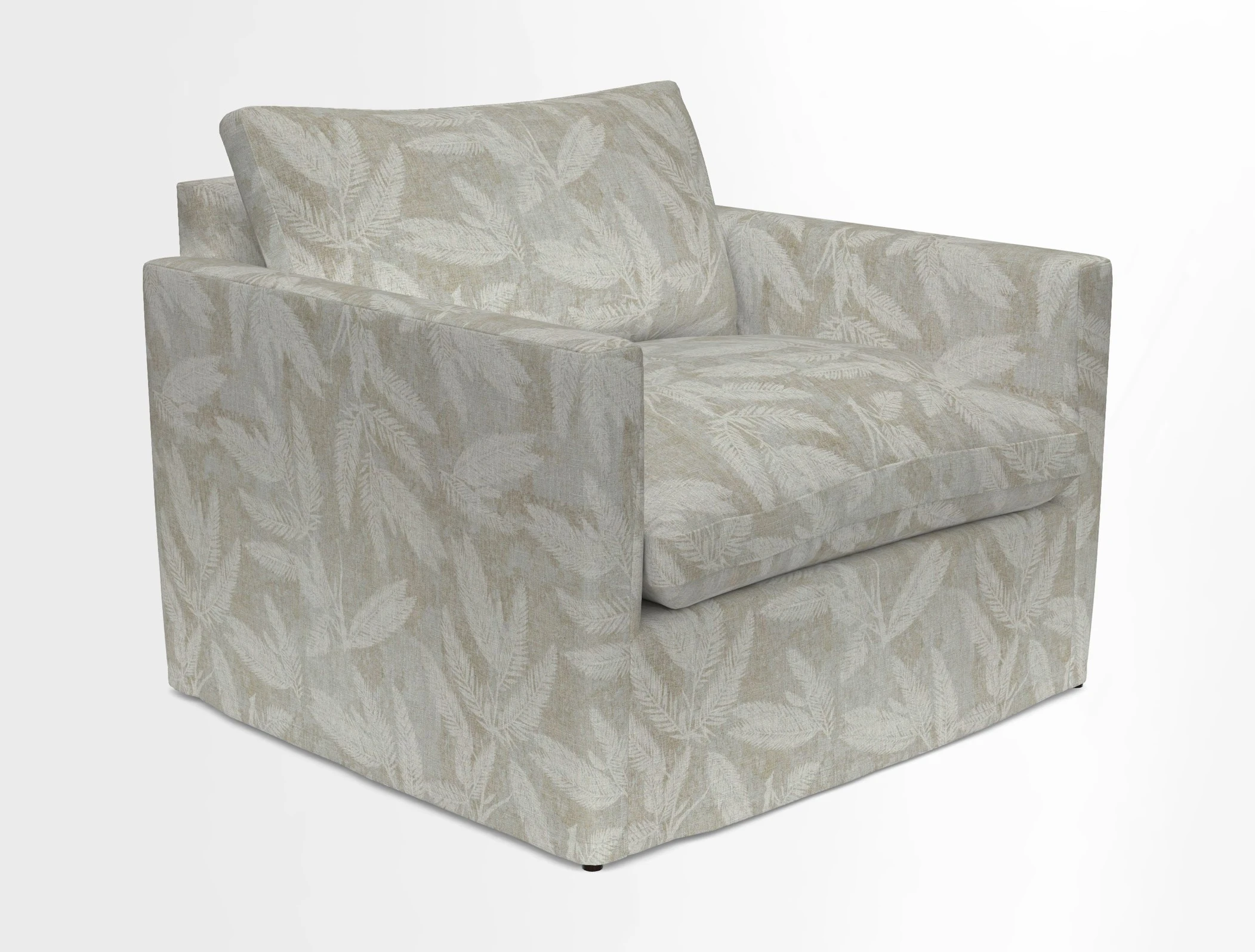 Heyshott Snuggler in Two Tone Plain Biscuit. Loose cover option available