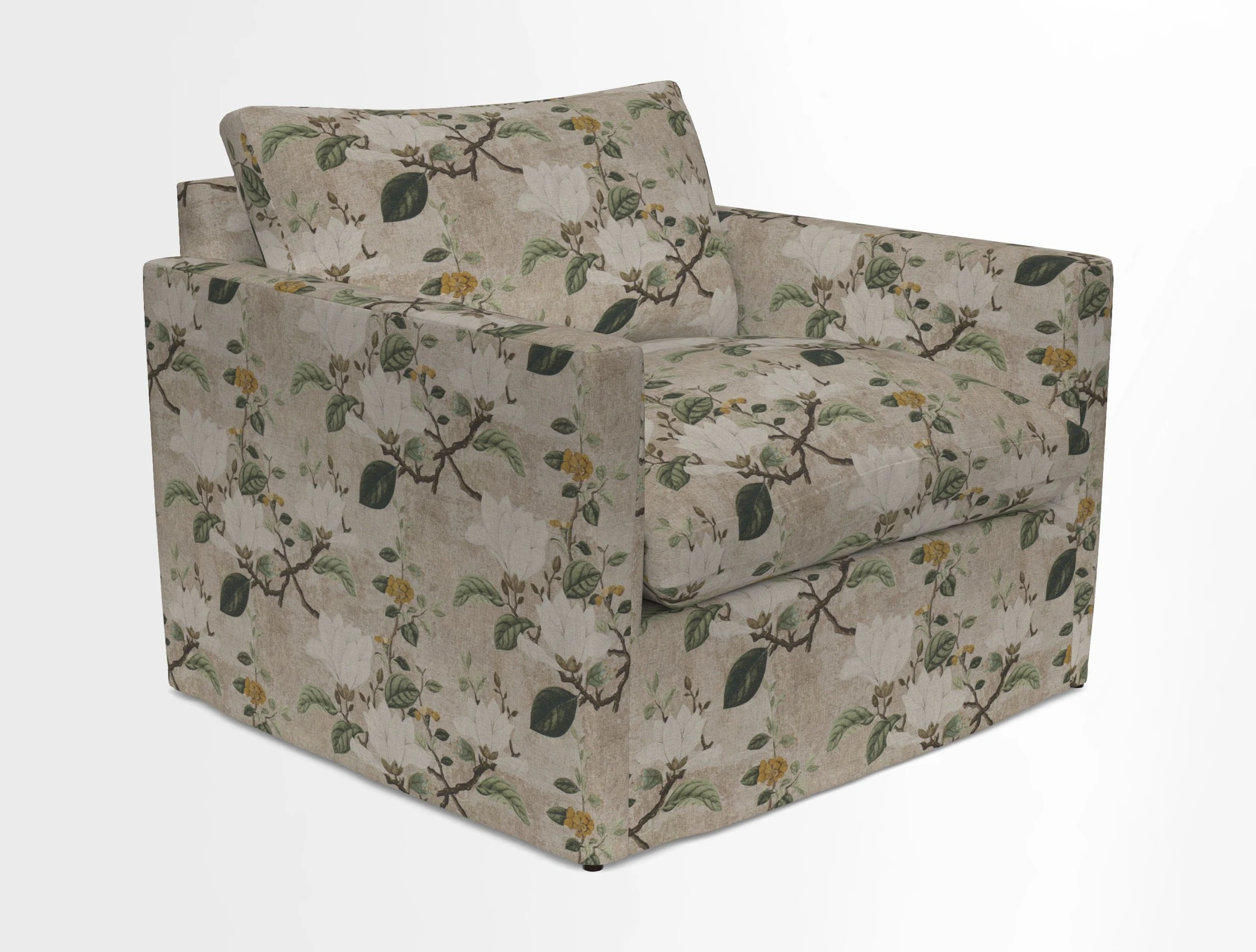 Heyshott Snuggler in Two Tone Plain Biscuit. Loose cover option available