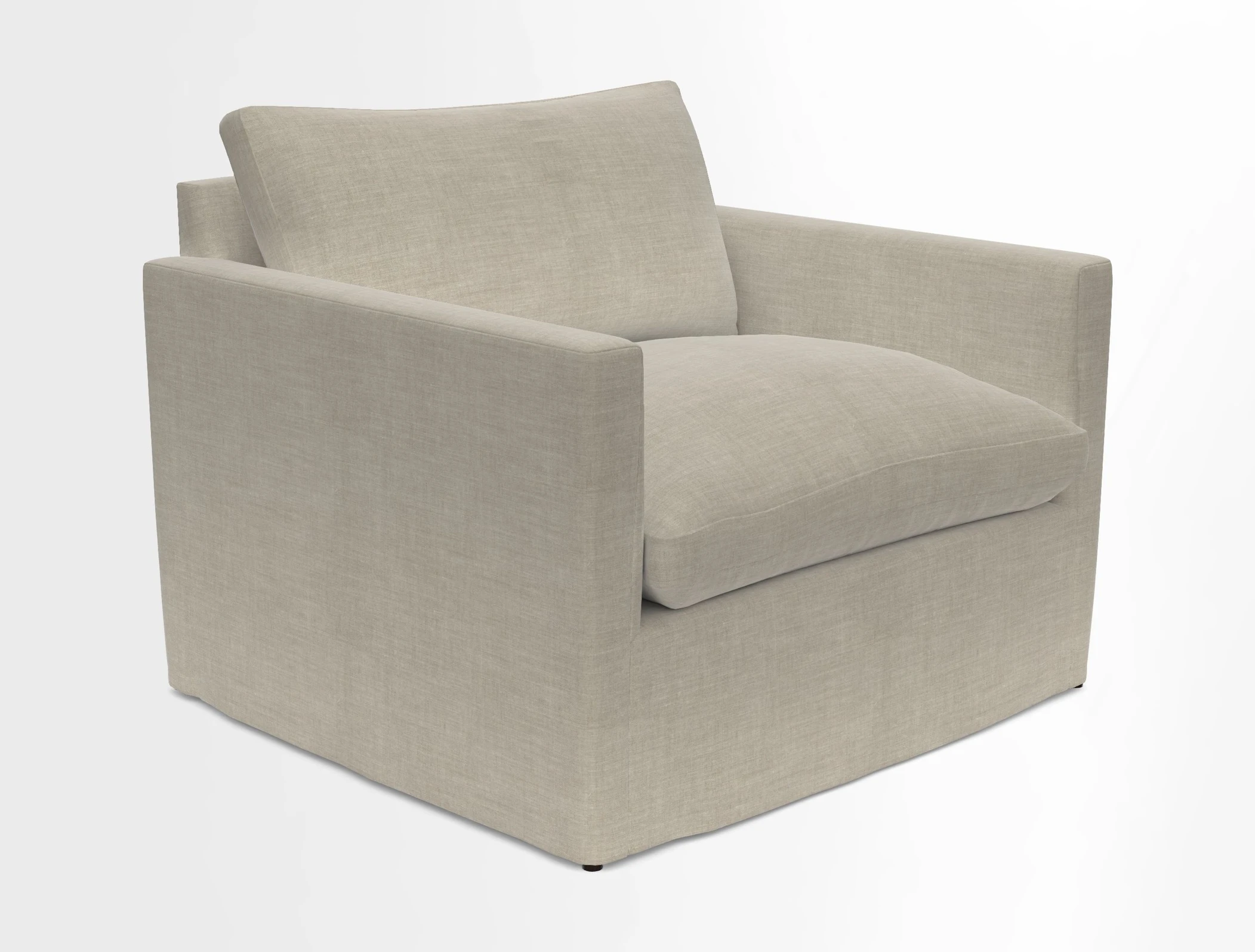 Heyshott Snuggler in Two Tone Plain Biscuit. Loose cover option available