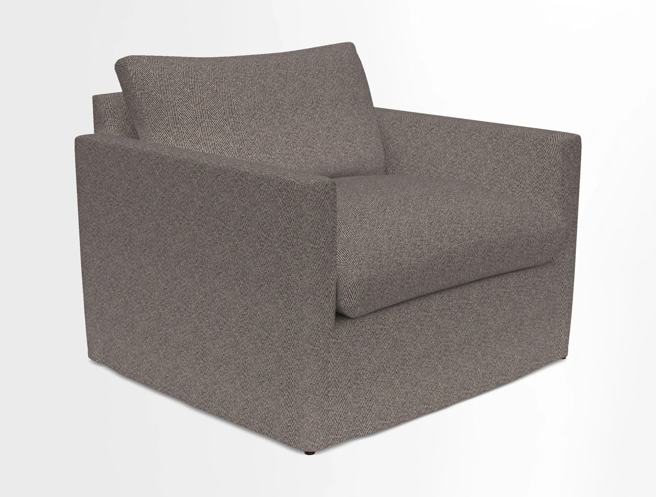 Heyshott Snuggler in Two Tone Plain Biscuit. Loose cover option available