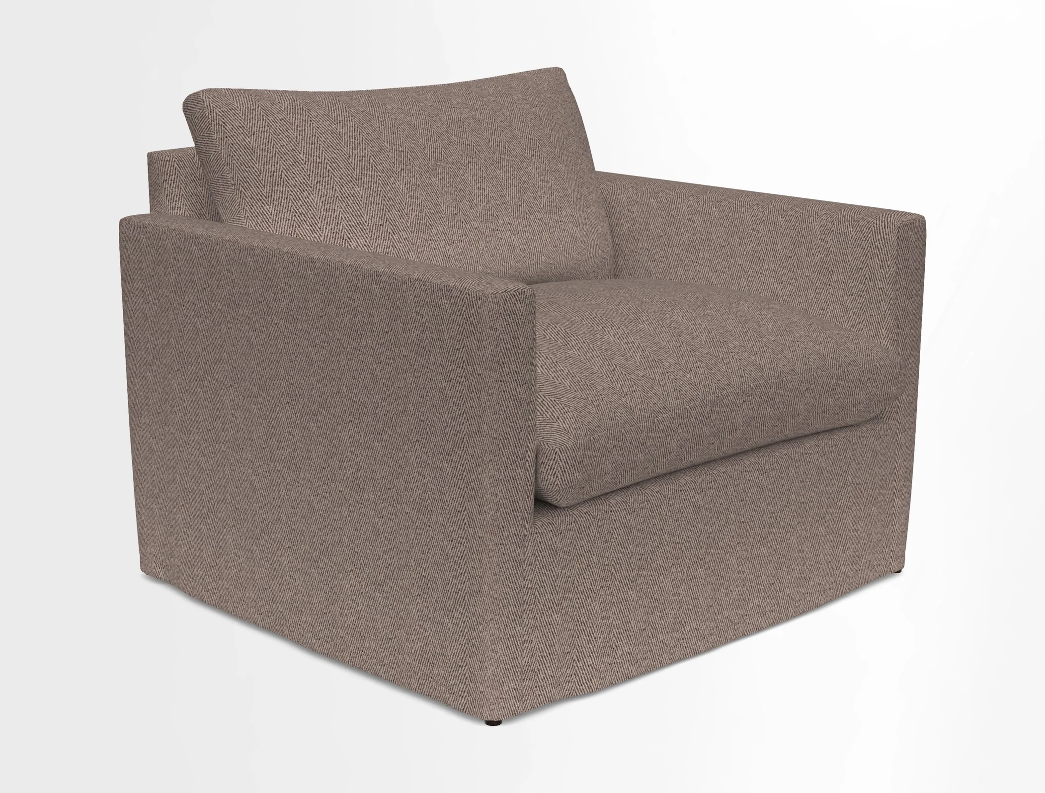 Heyshott Snuggler in Two Tone Plain Biscuit. Loose cover option available