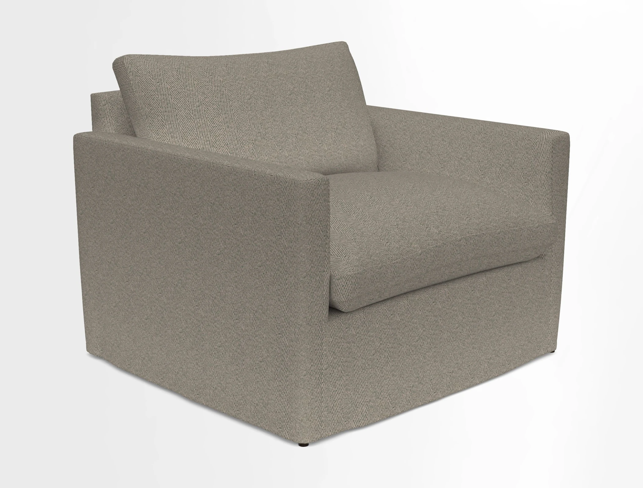 Heyshott Snuggler in Two Tone Plain Biscuit. Loose cover option available