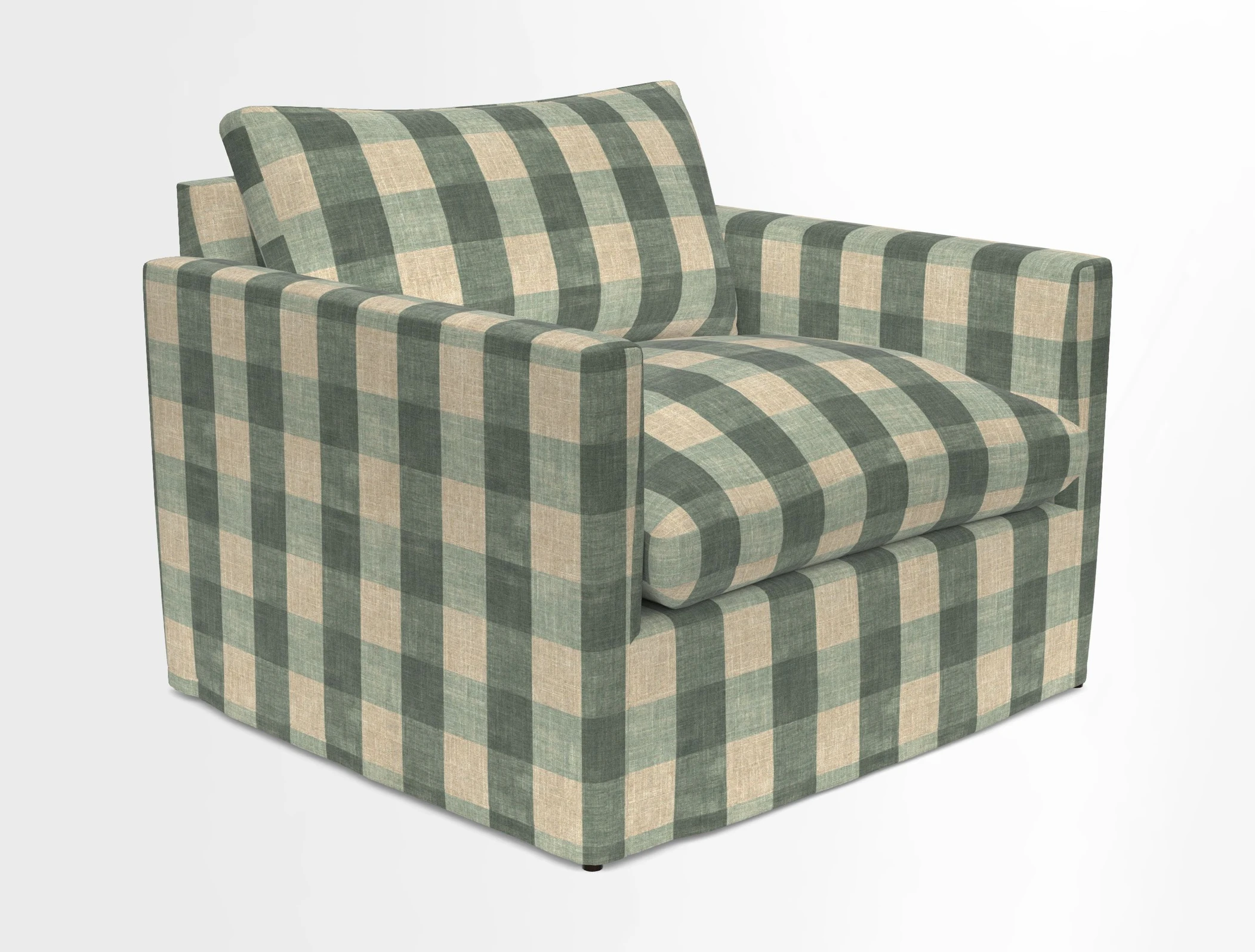 Heyshott Snuggler in Two Tone Plain Biscuit. Loose cover option available