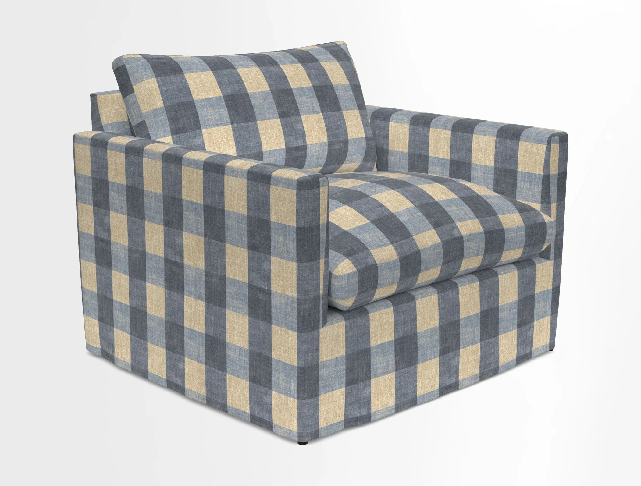 Heyshott Snuggler in Two Tone Plain Biscuit. Loose cover option available