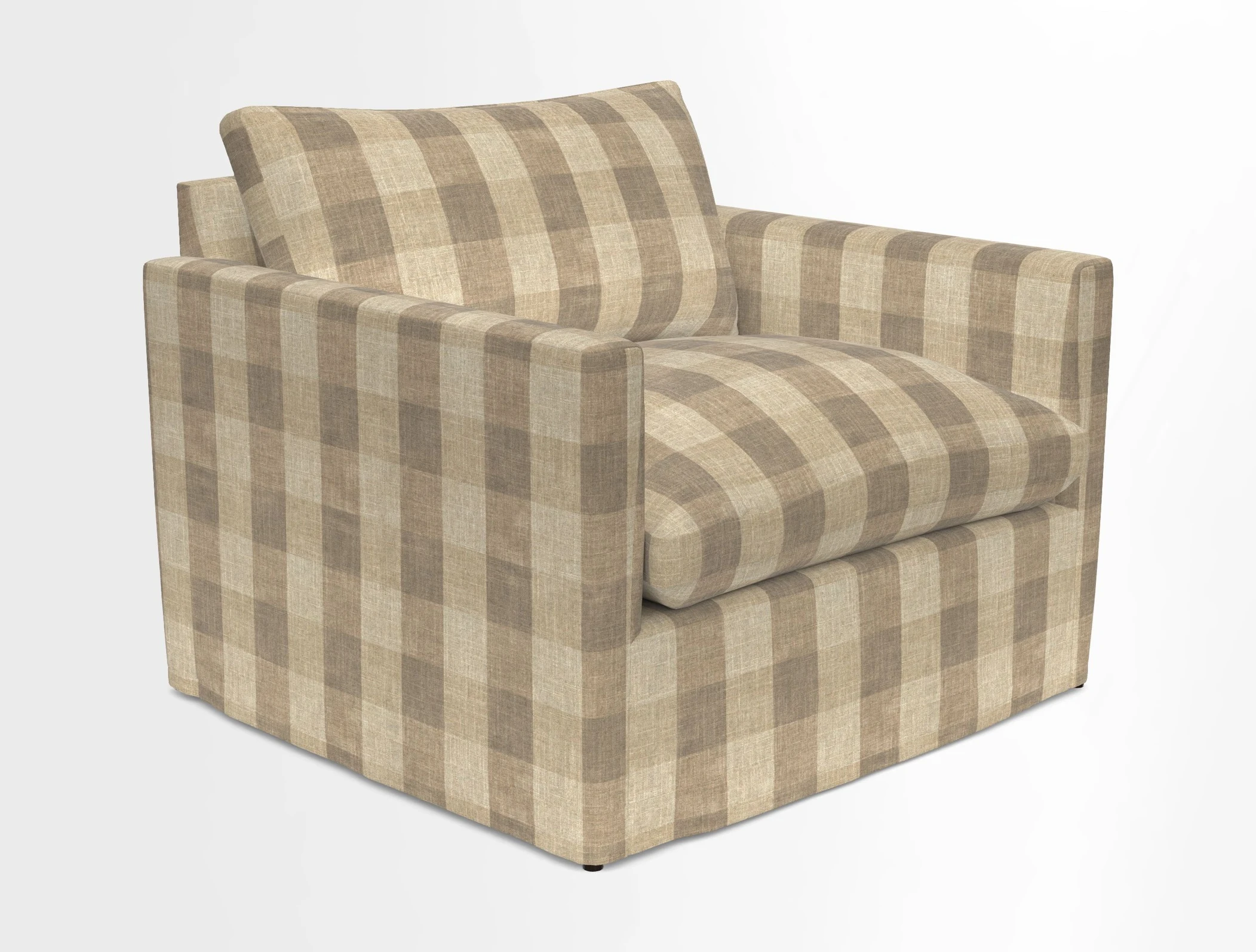 Heyshott Snuggler in Two Tone Plain Biscuit. Loose cover option available