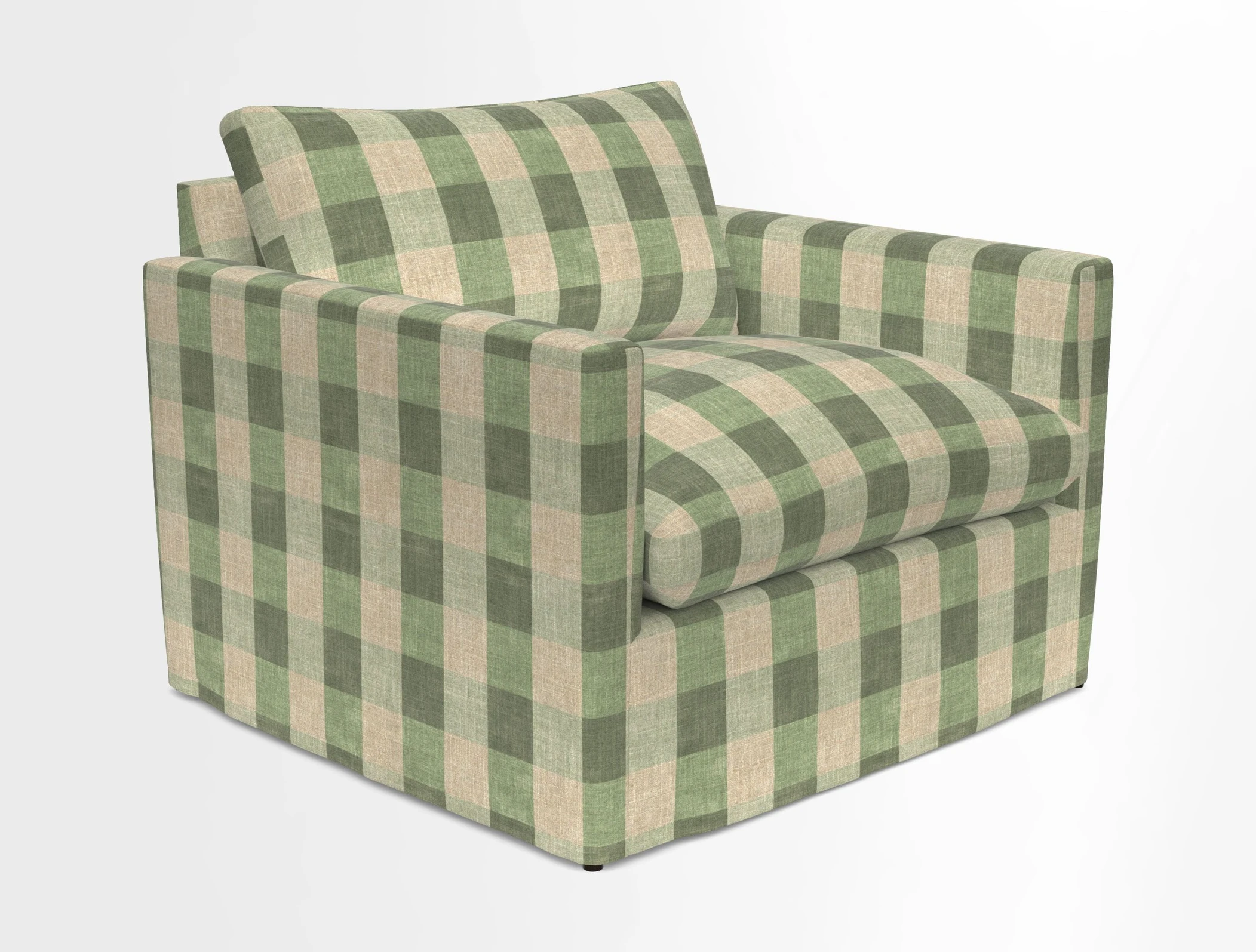 Heyshott Snuggler in Two Tone Plain Biscuit. Loose cover option available