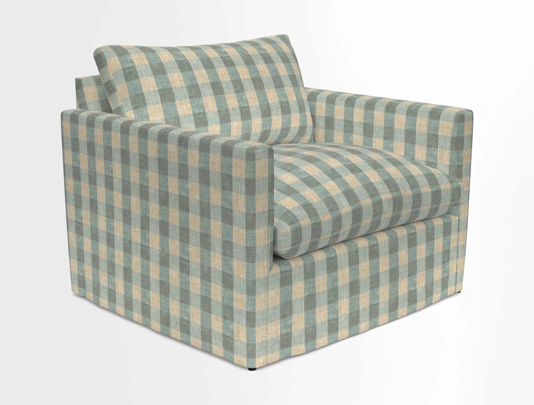 Heyshott Snuggler in Two Tone Plain Biscuit. Loose cover option available