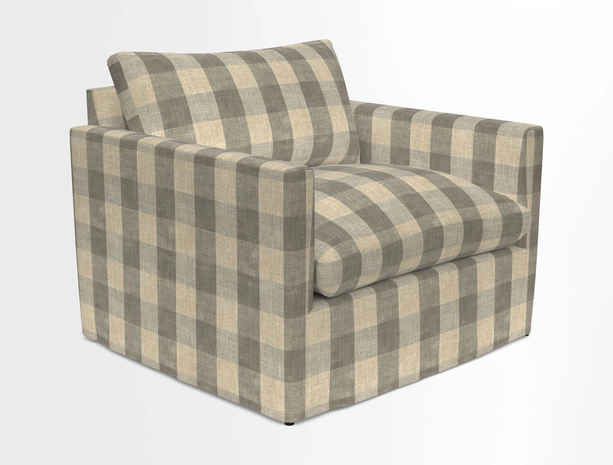 Heyshott Snuggler in Two Tone Plain Biscuit. Loose cover option available