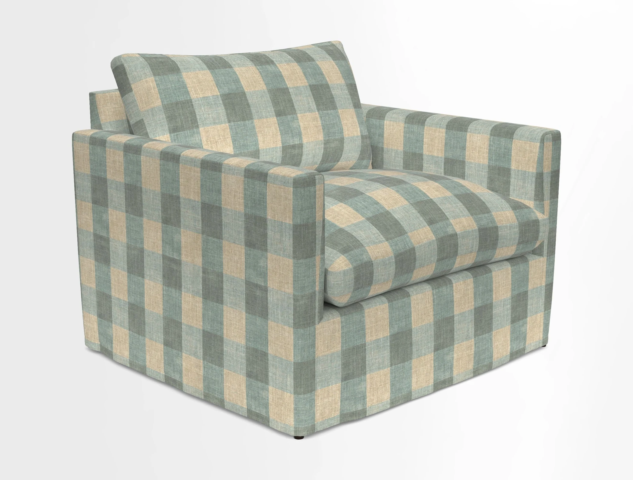 Heyshott Snuggler in Two Tone Plain Biscuit. Loose cover option available