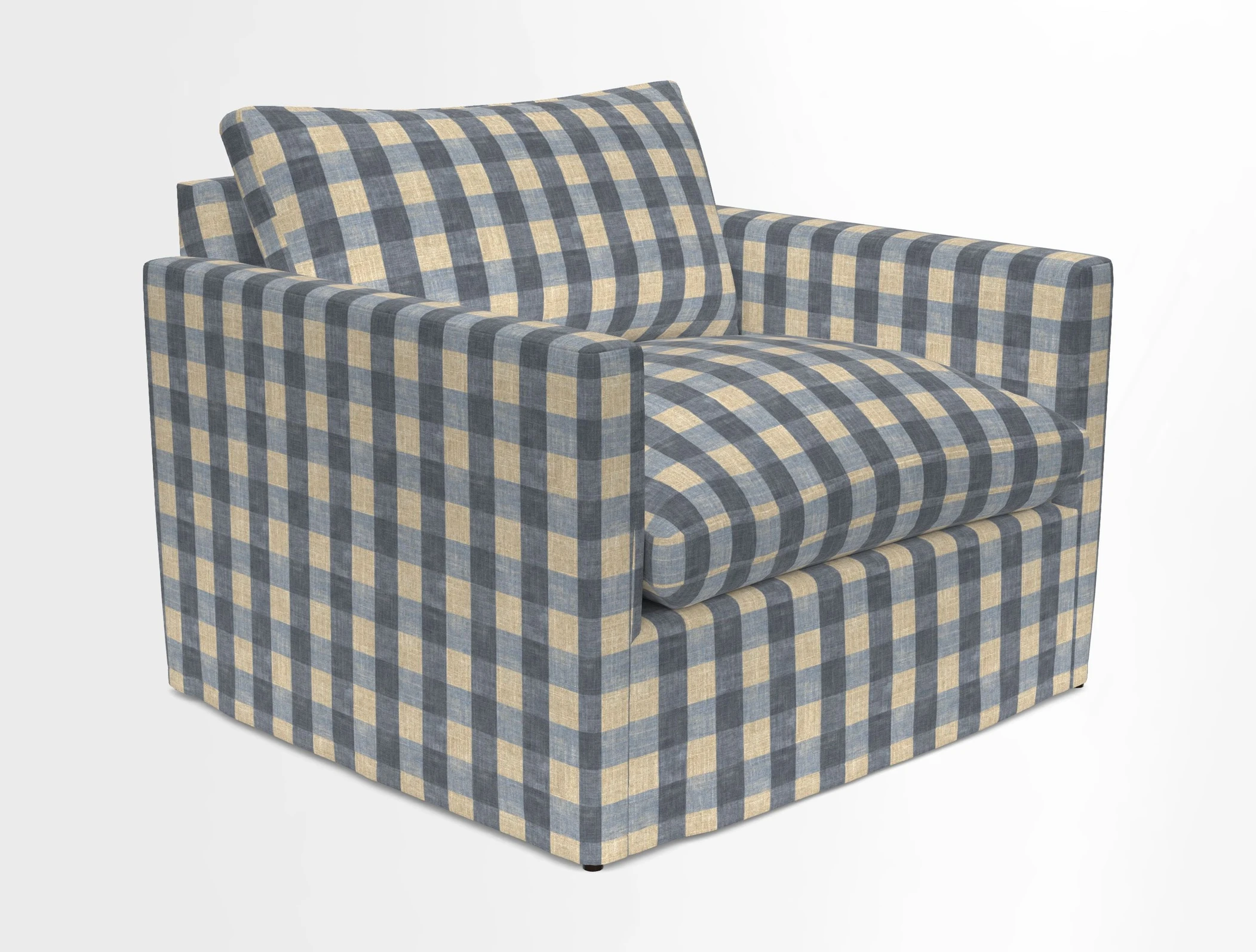 Heyshott Snuggler in Two Tone Plain Biscuit. Loose cover option available