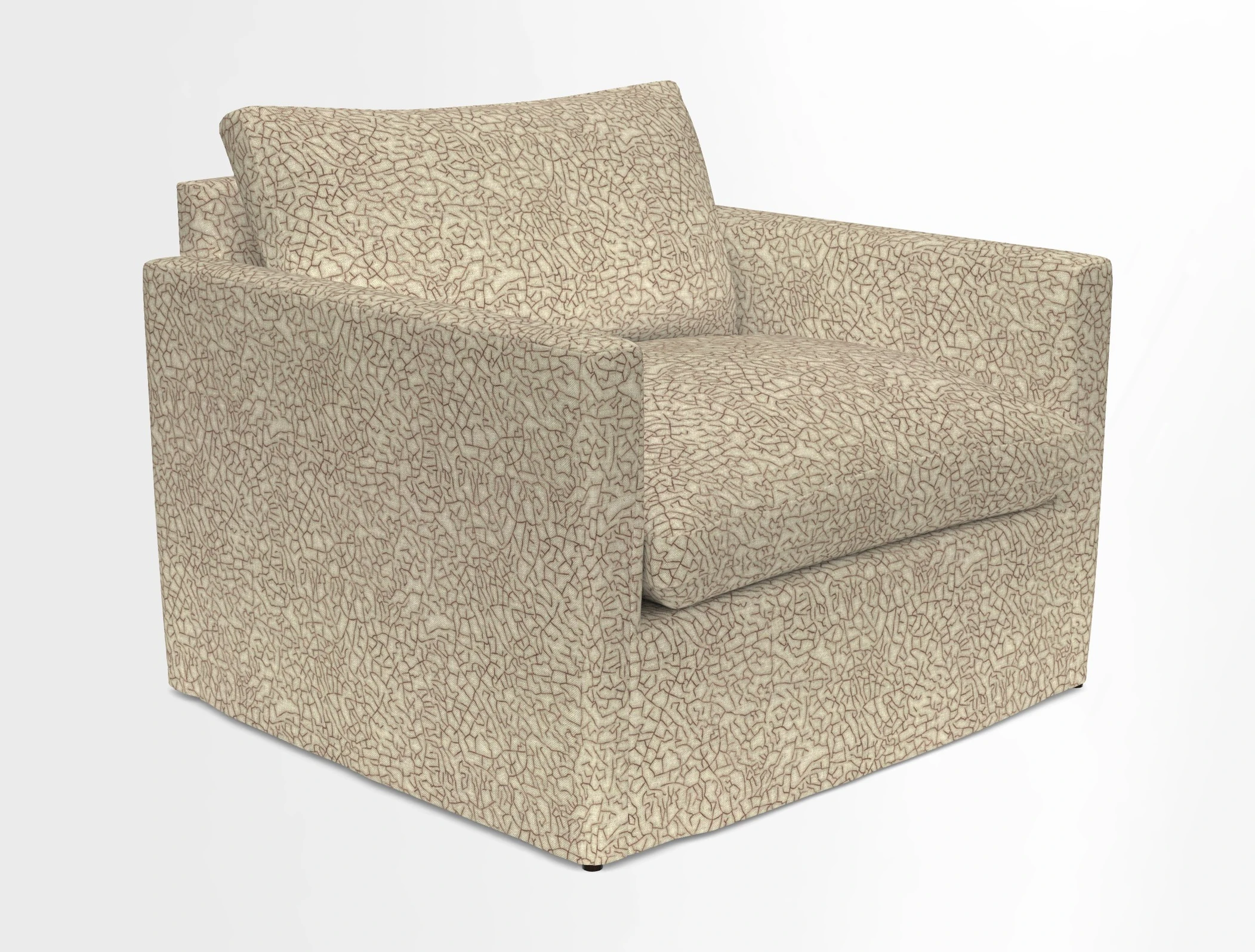 Heyshott Snuggler in Two Tone Plain Biscuit. Loose cover option available