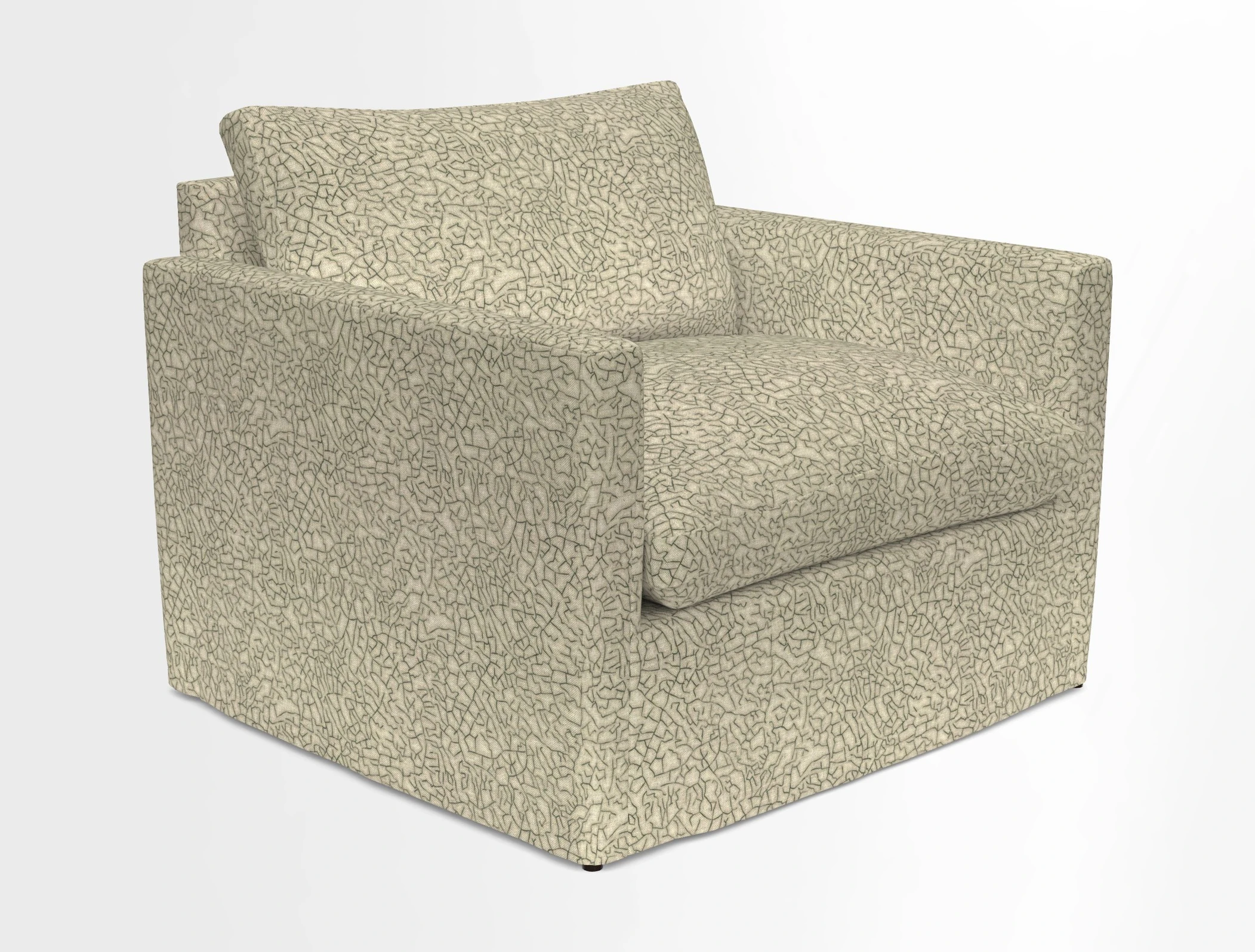 Heyshott Snuggler in Two Tone Plain Biscuit. Loose cover option available