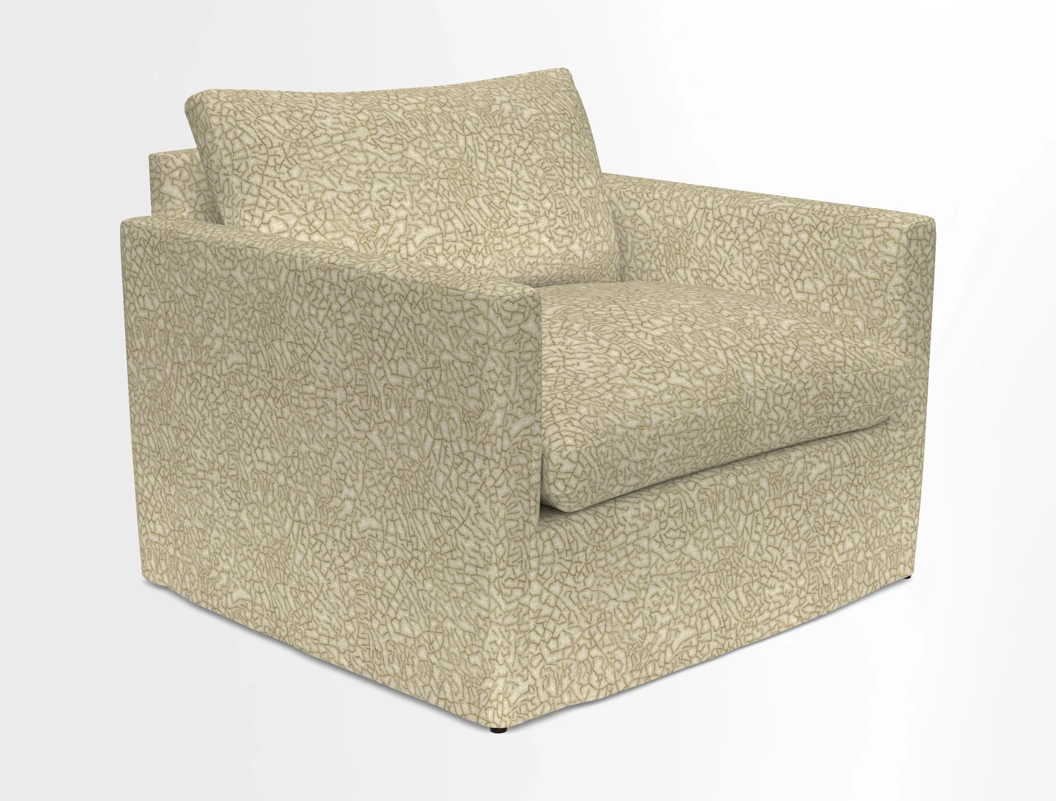 Heyshott Snuggler in Two Tone Plain Biscuit. Loose cover option available