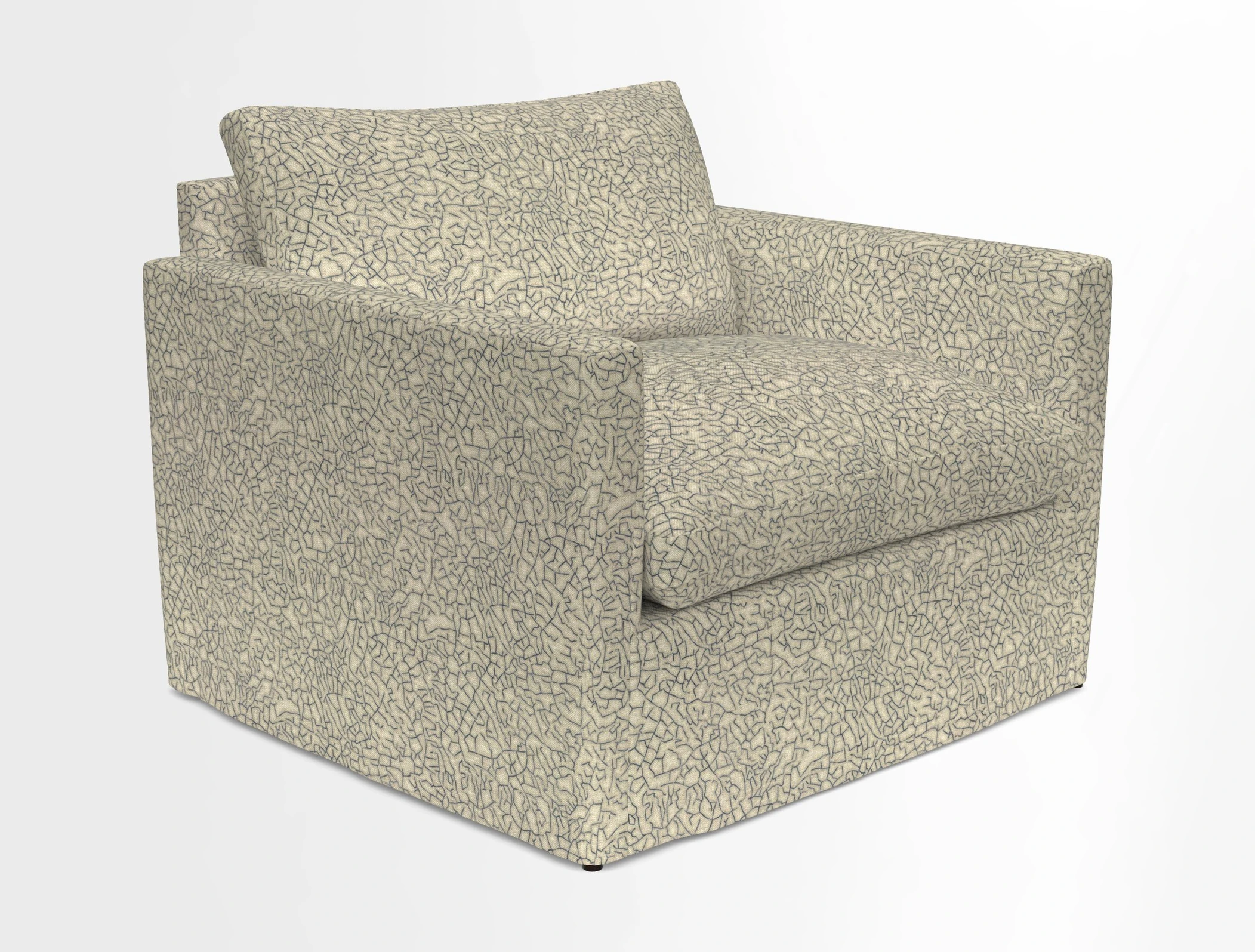 Heyshott Snuggler in Two Tone Plain Biscuit. Loose cover option available