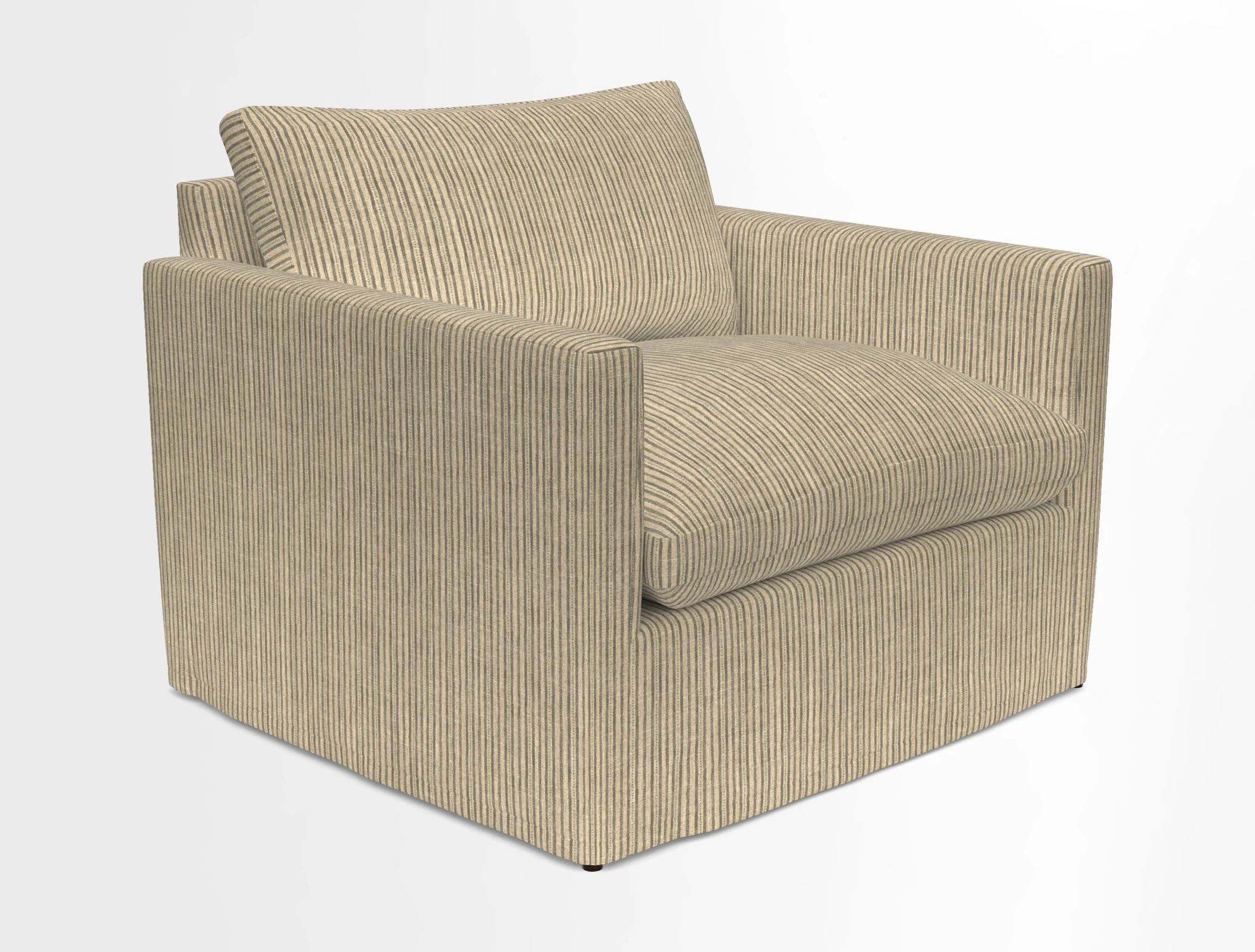 Heyshott Snuggler in Two Tone Plain Biscuit. Loose cover option available