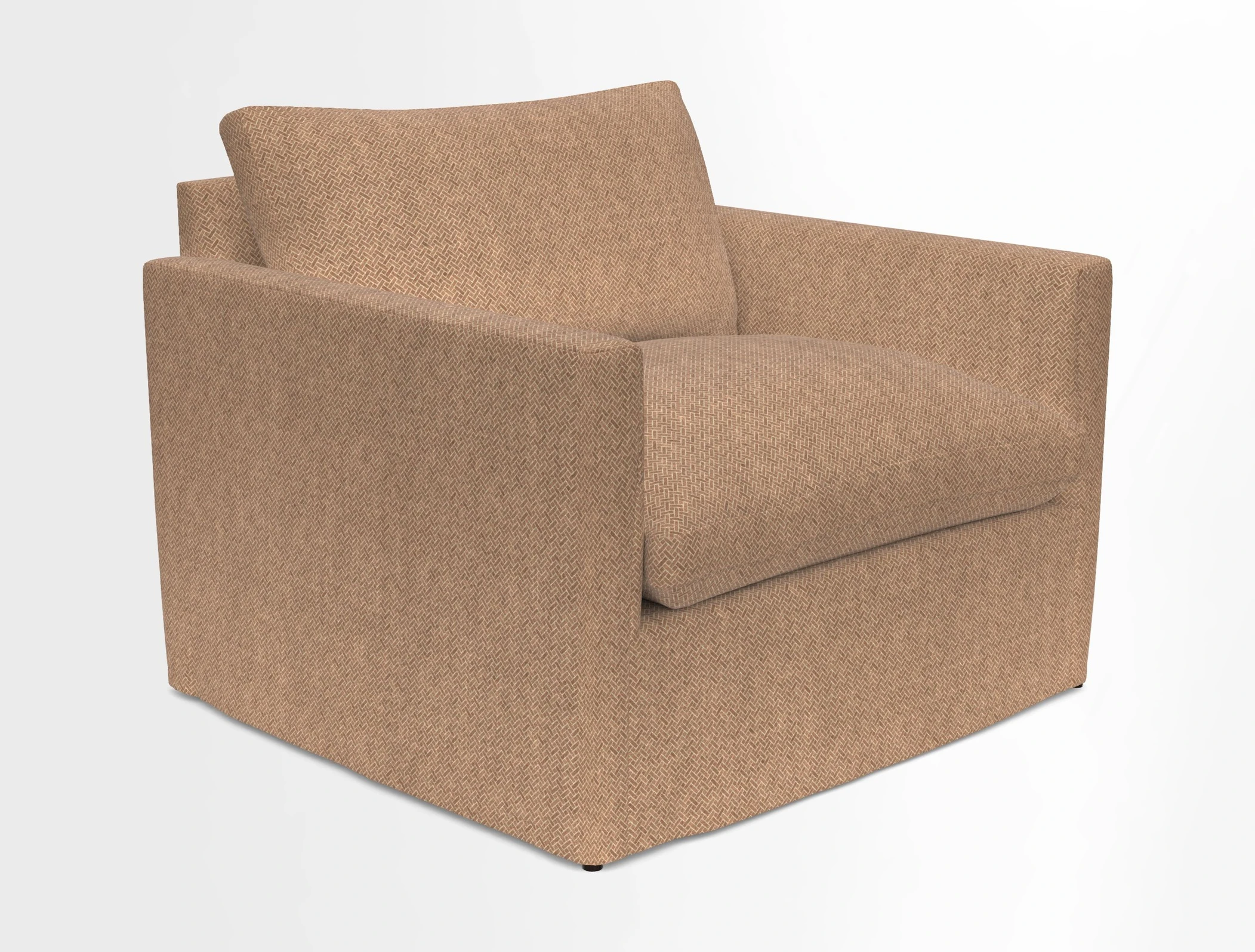 Heyshott Snuggler in Two Tone Plain Biscuit. Loose cover option available