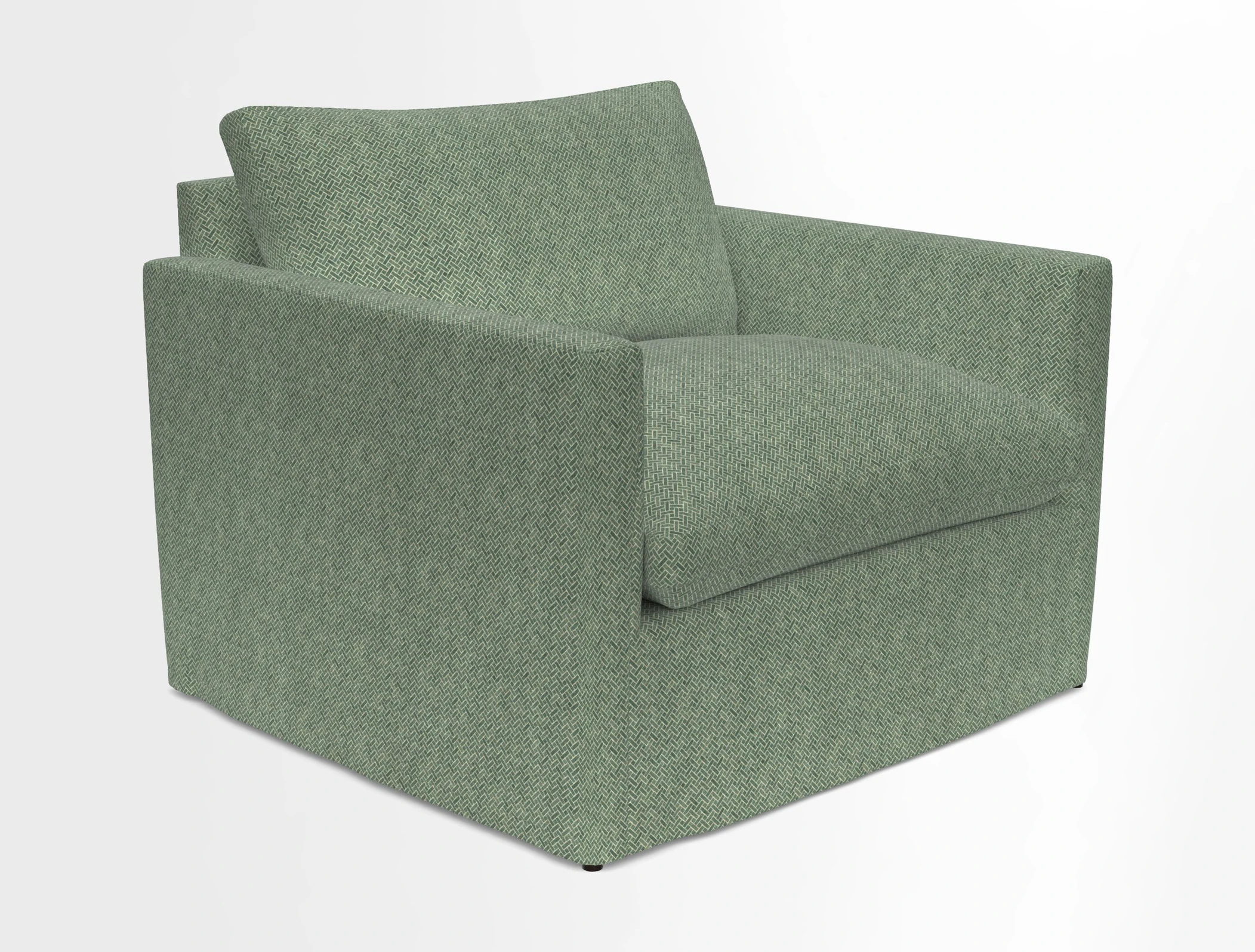 Heyshott Snuggler in Two Tone Plain Biscuit. Loose cover option available