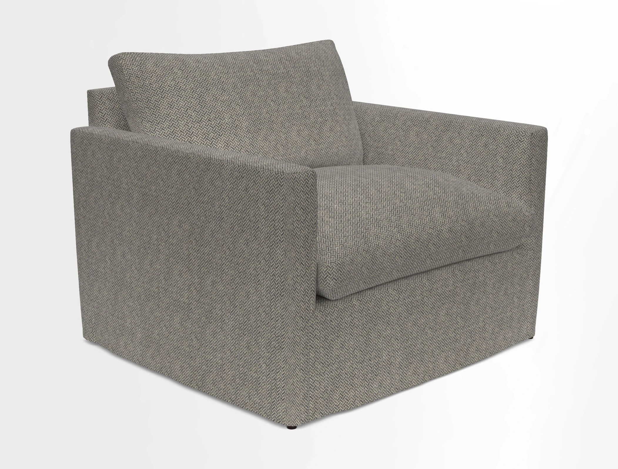 Heyshott Snuggler in Two Tone Plain Biscuit. Loose cover option available