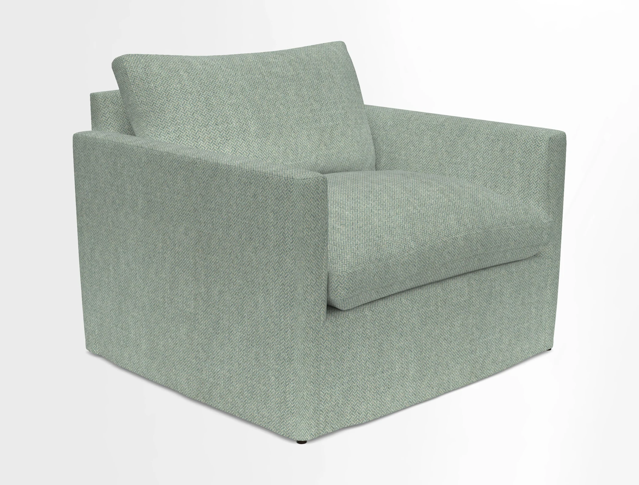 Heyshott Snuggler in Two Tone Plain Biscuit. Loose cover option available