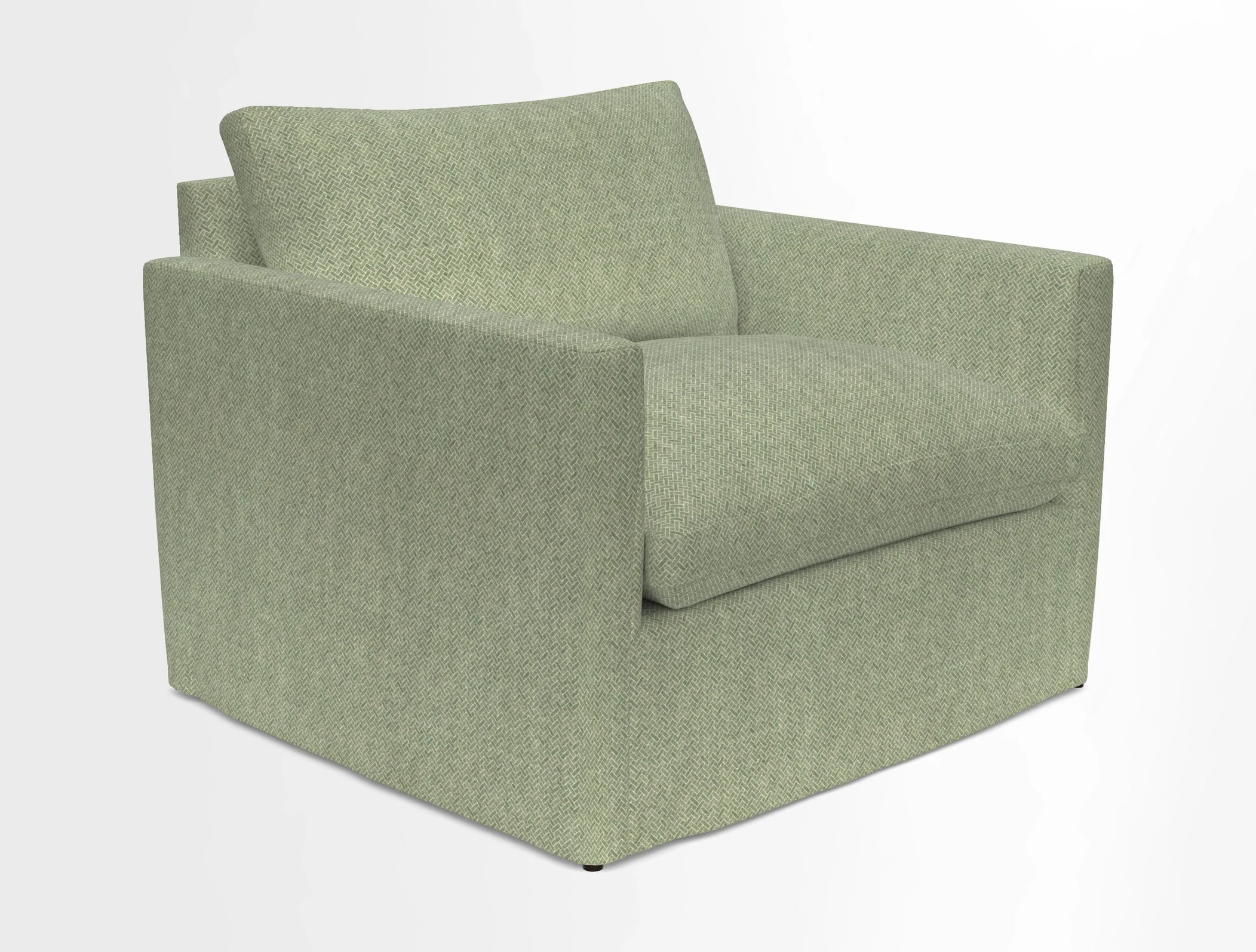 Heyshott Snuggler in Two Tone Plain Biscuit. Loose cover option available