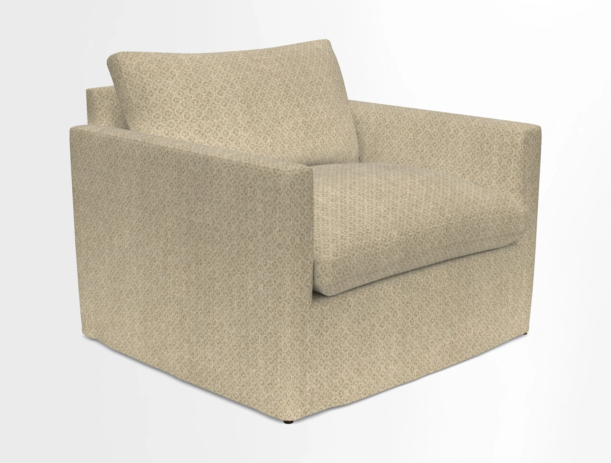 Heyshott Snuggler in Two Tone Plain Biscuit. Loose cover option available